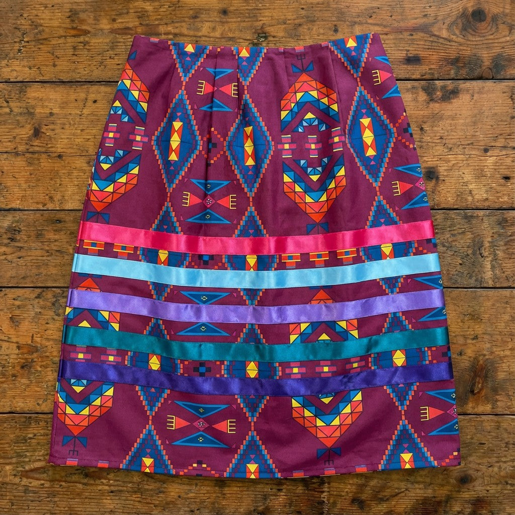 Ribbon Skirt Kit - Travois Tipi Berry