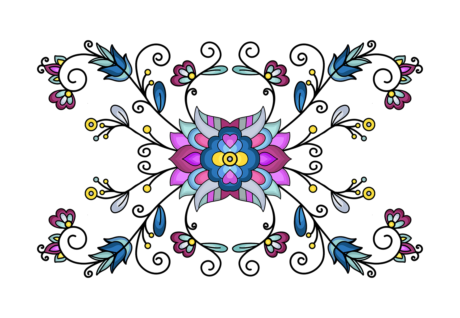 Geometric & Floral UV Sticker