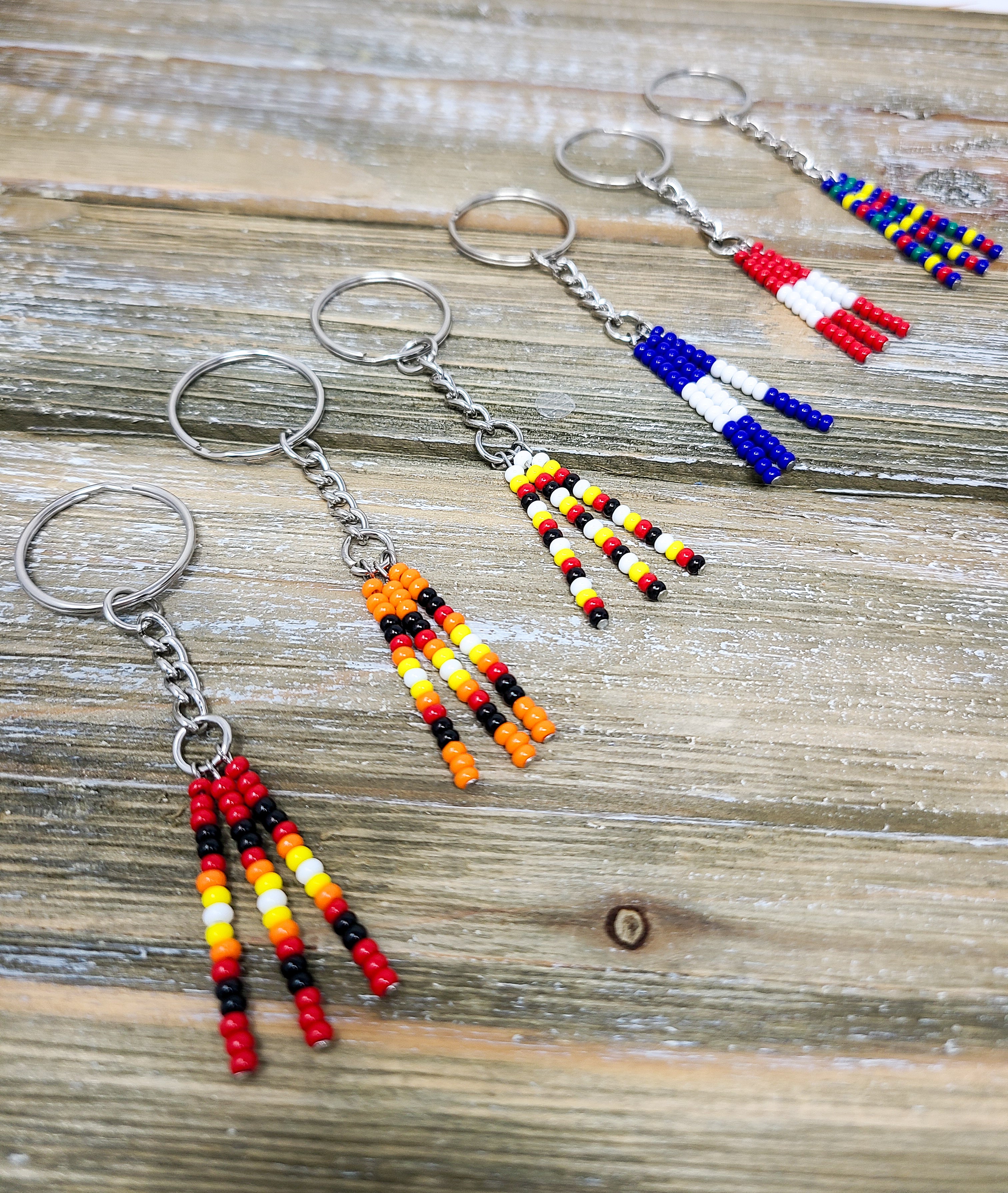 Alberta Indigenous Art Beaded Key Chains