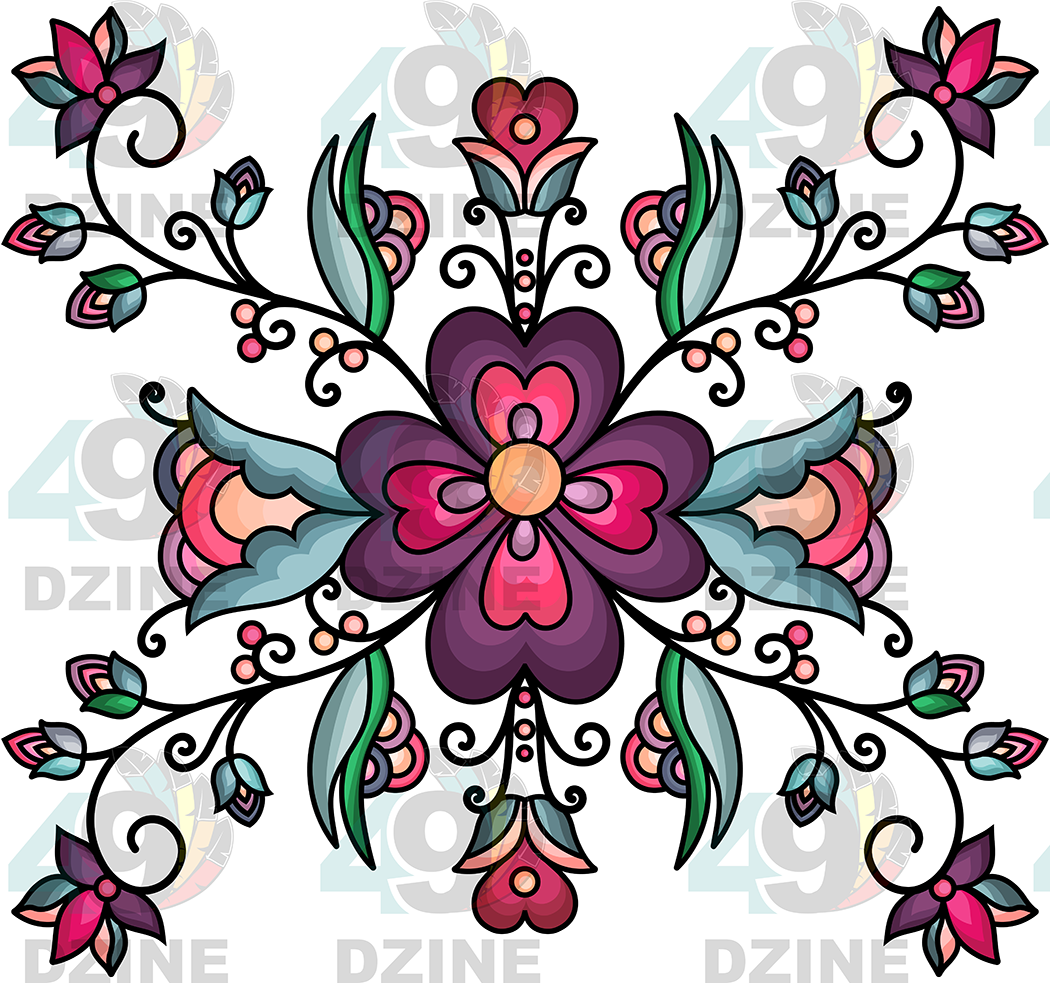 Floral Transfer - Amber Evening Garland Various Sizes