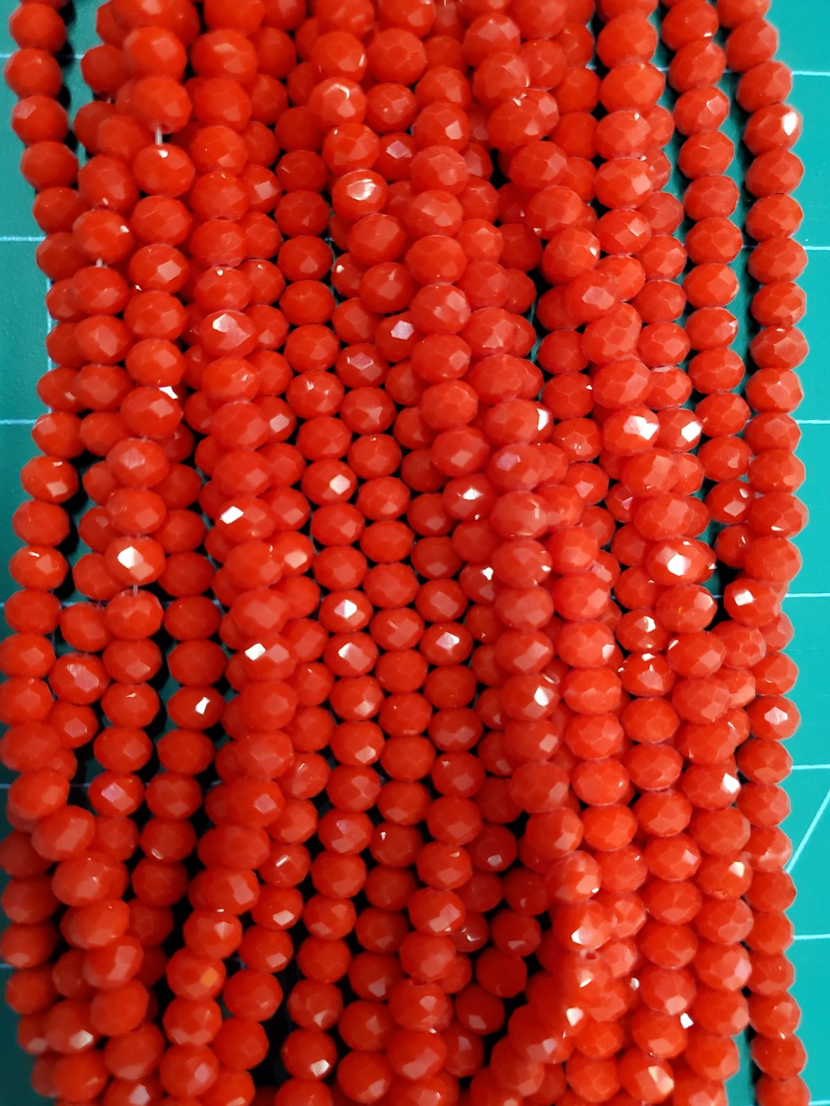 6mm Rondelle Glass Bead - Crystal Torrid