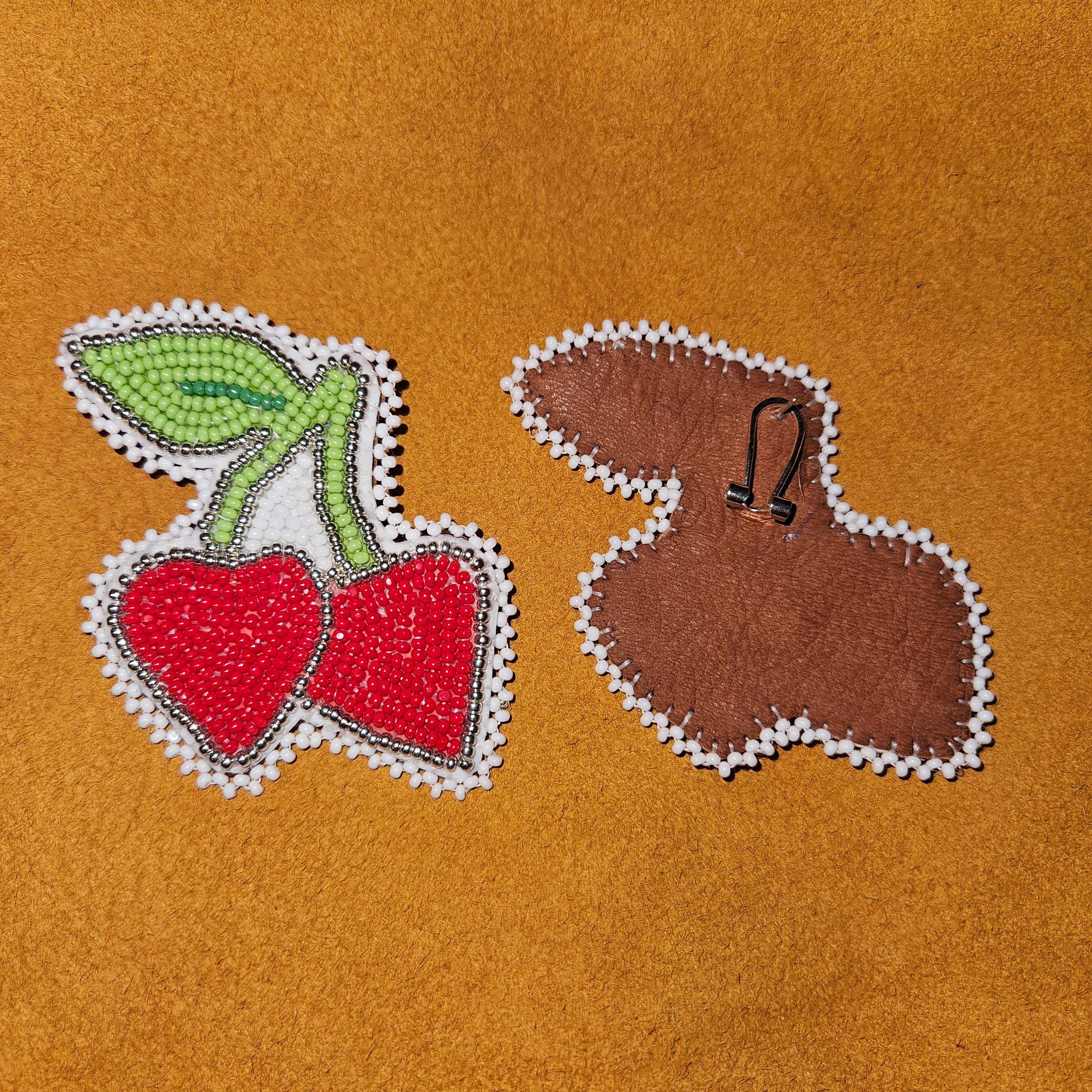 Meg Sheridan Cherry Earrings w/ Hide Backing
