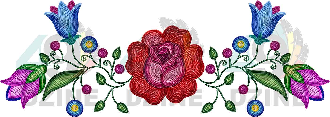 Crimson Bloom Beadwork Various Sizes