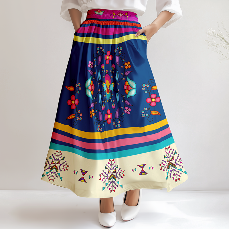 Starwoven Garden Blue Skirt