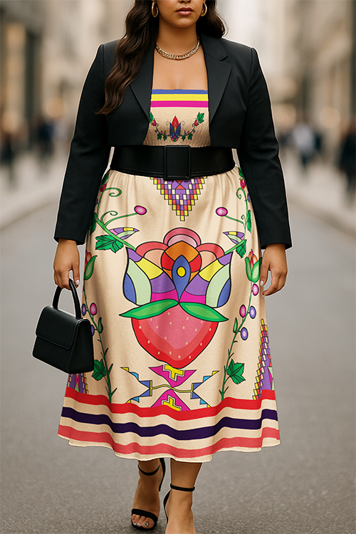 Heartberry Bloom Cream Smock Top Dress
