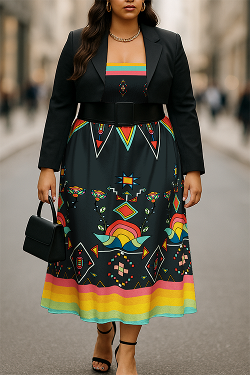 Horizon Blossom Dark Smock Top Dress