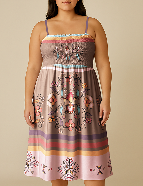 Starwoven Garden Earthy Smock Top Dress