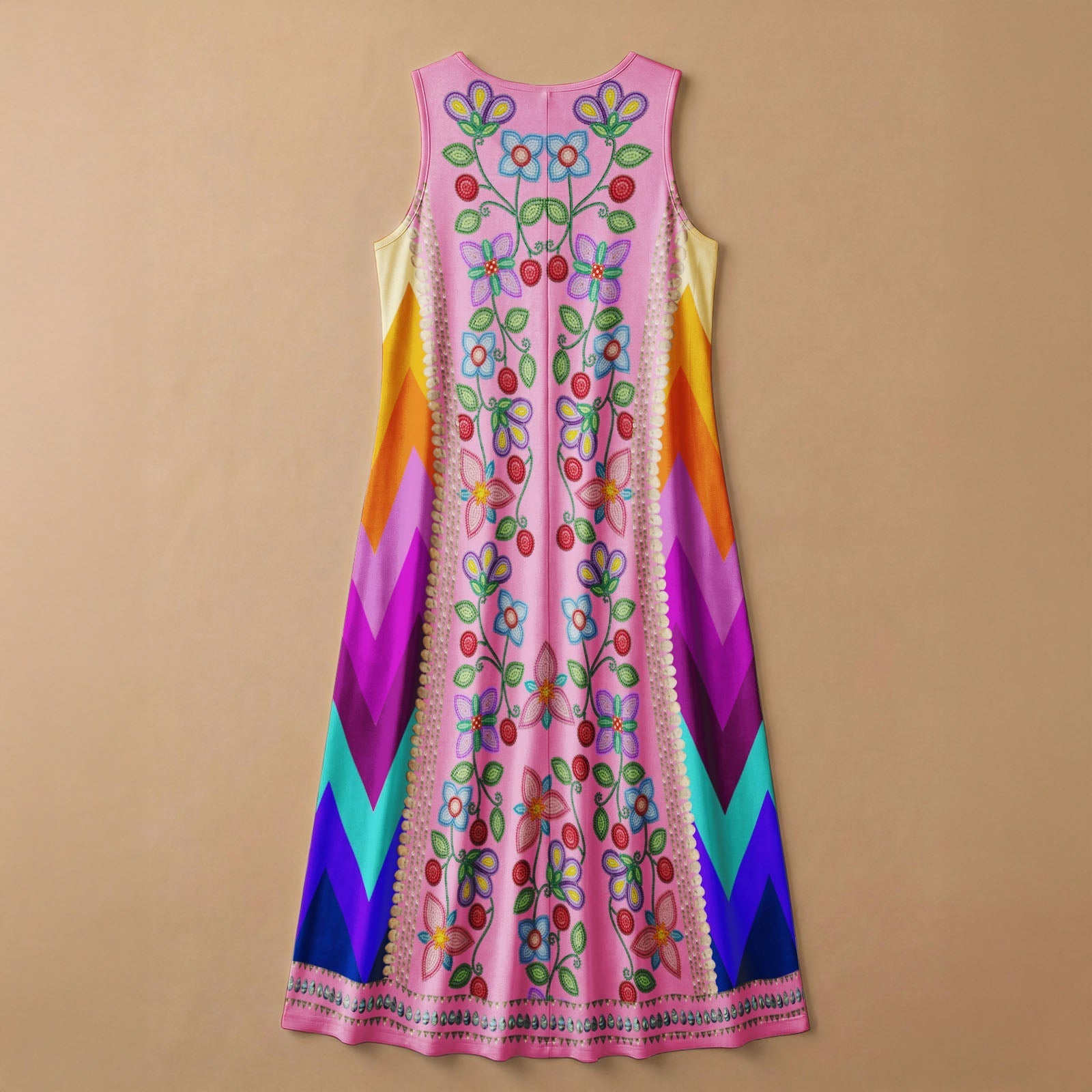 Beaded Offering Pink 1 Long Dress