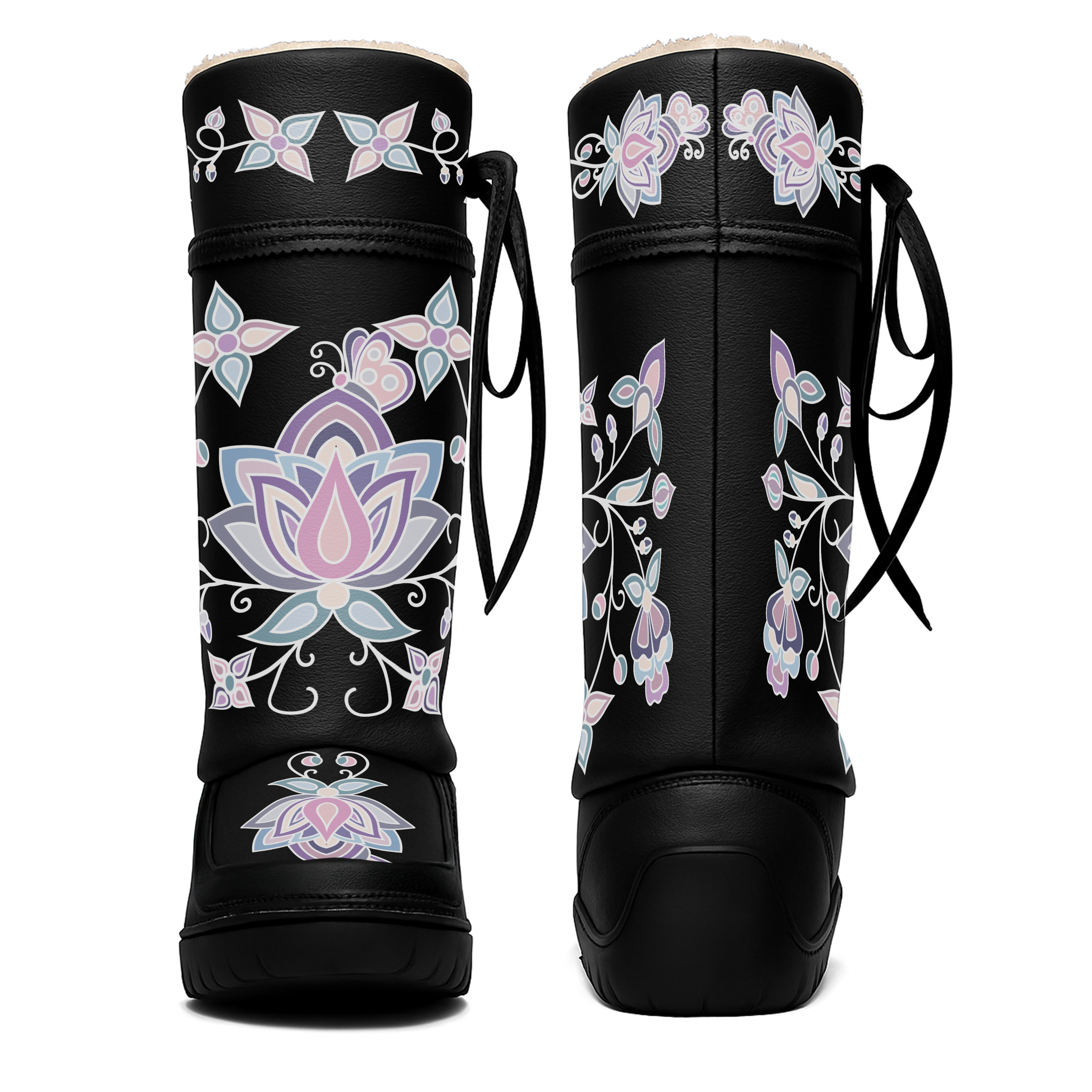 Snow Petal Spirit Real Leather MocLux Tall