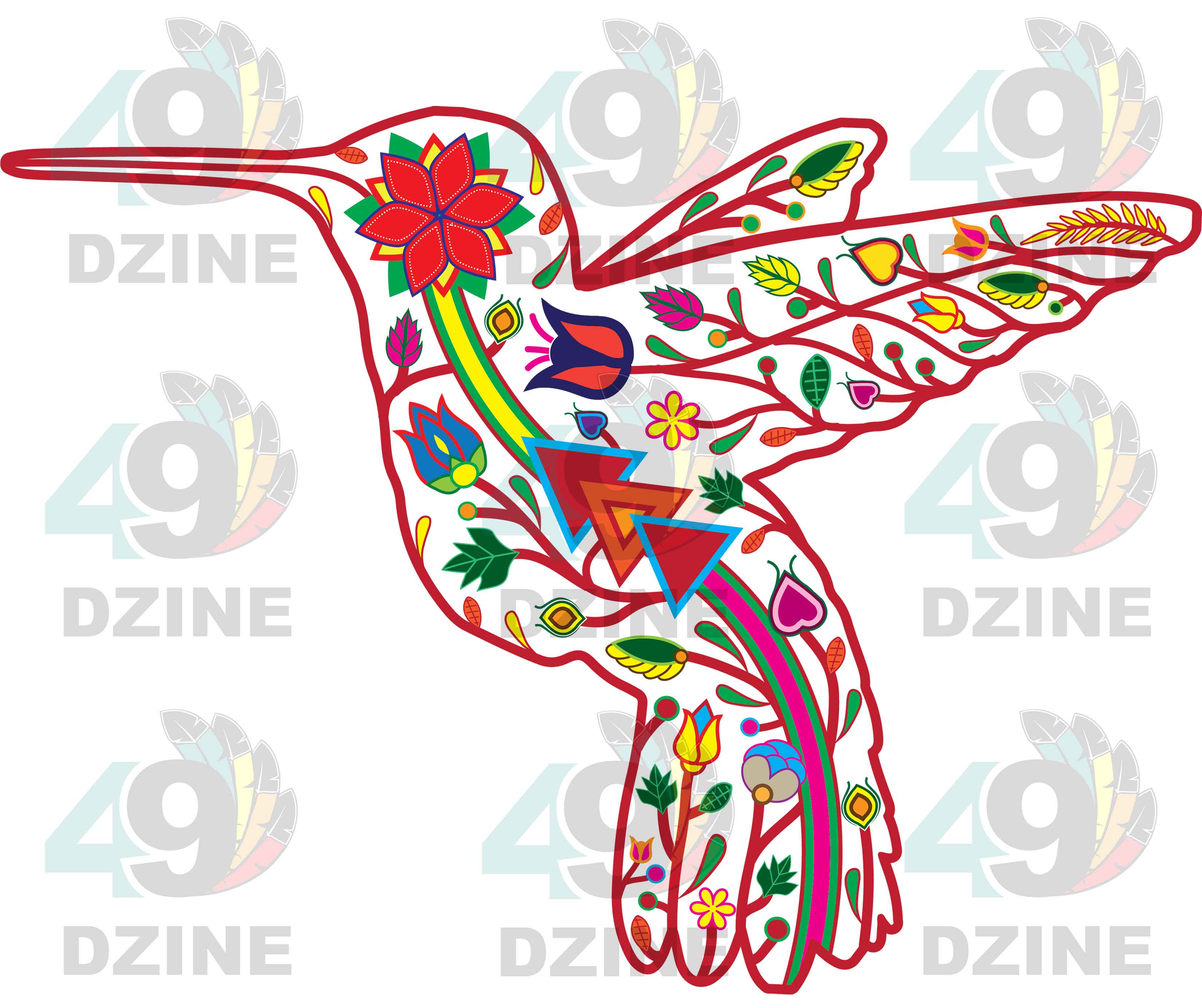 11-inch Animal Floral Transfer