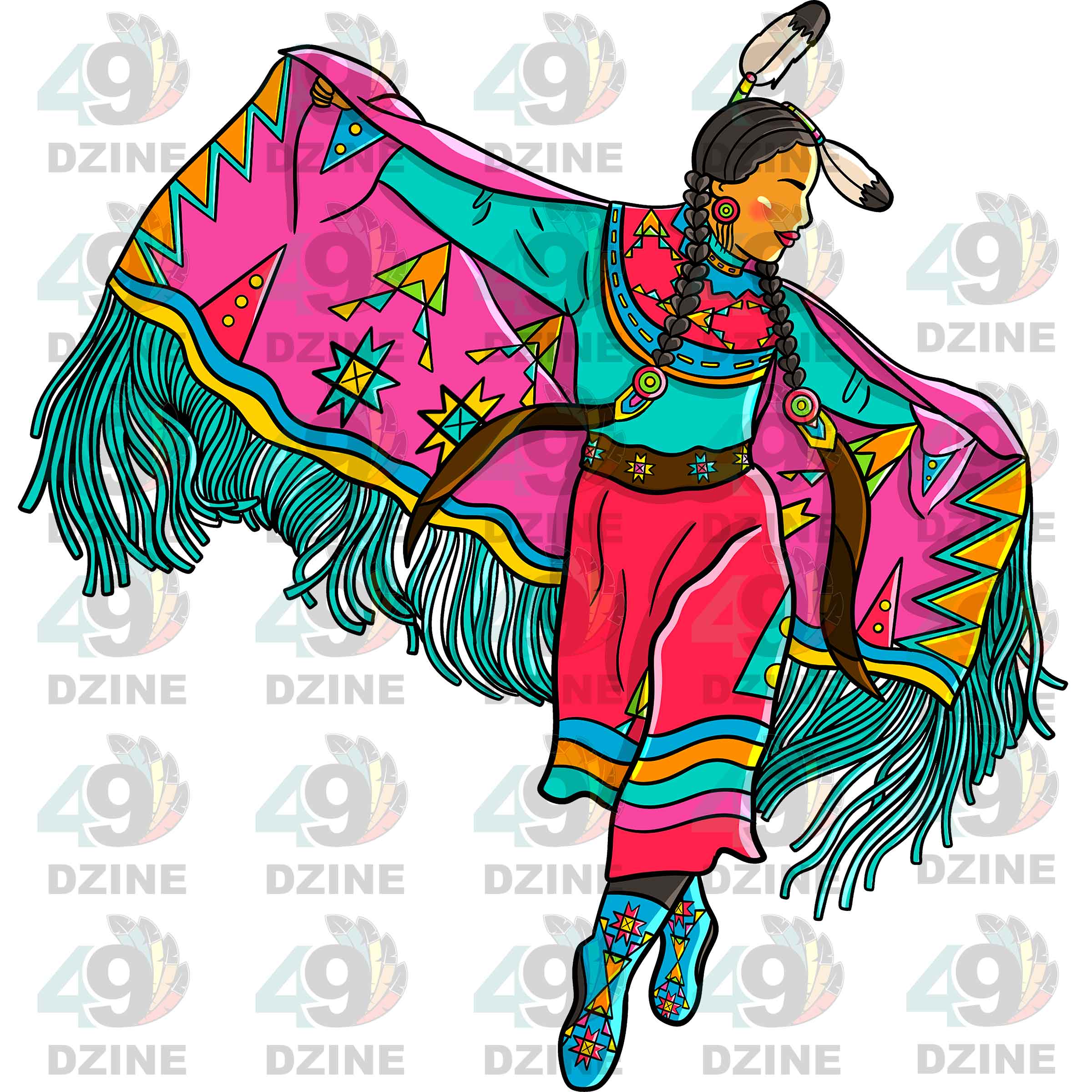 Fancy Shawl Dancer 1 Sticker