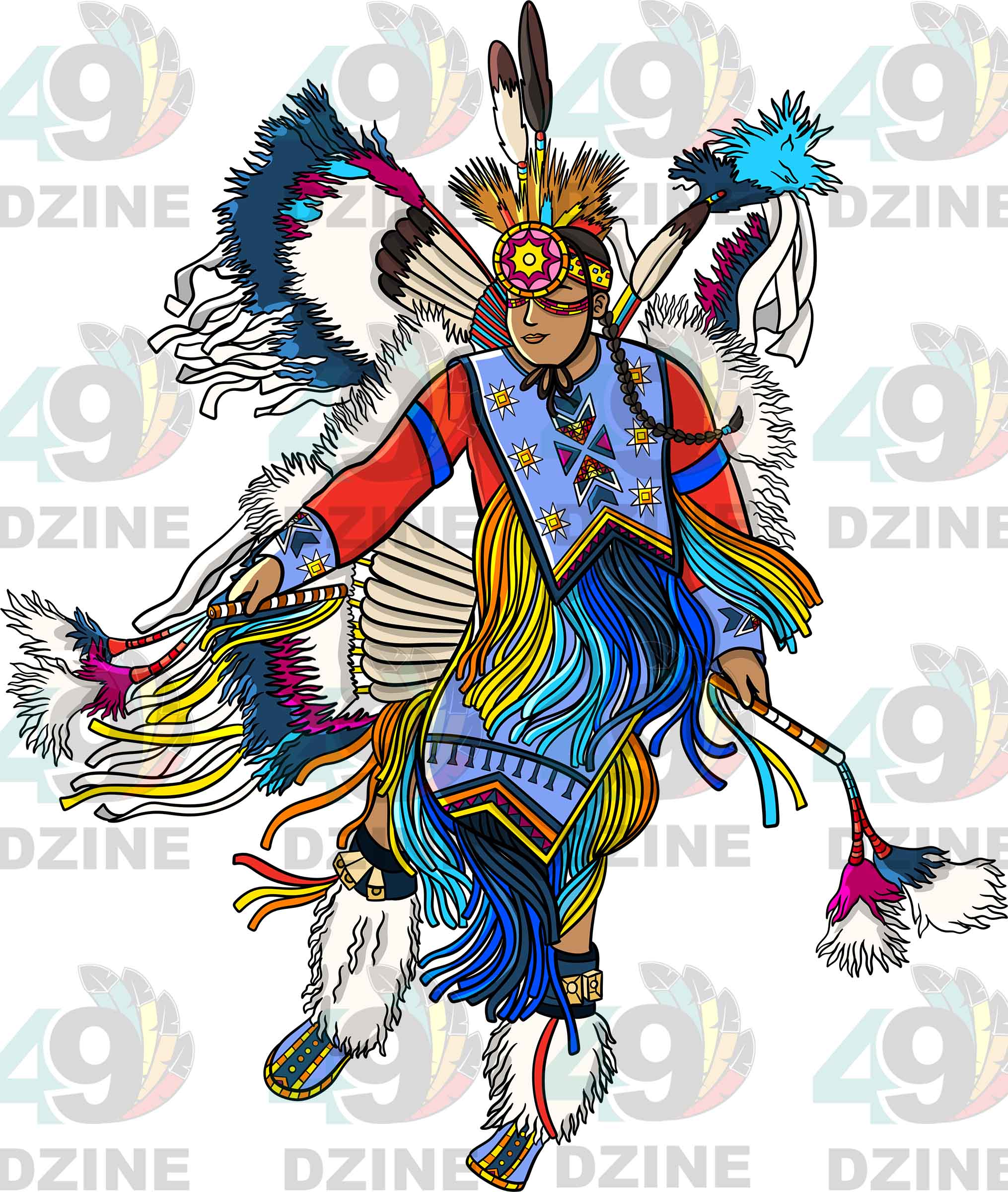 Fancy Dancer Men 1 Sticker