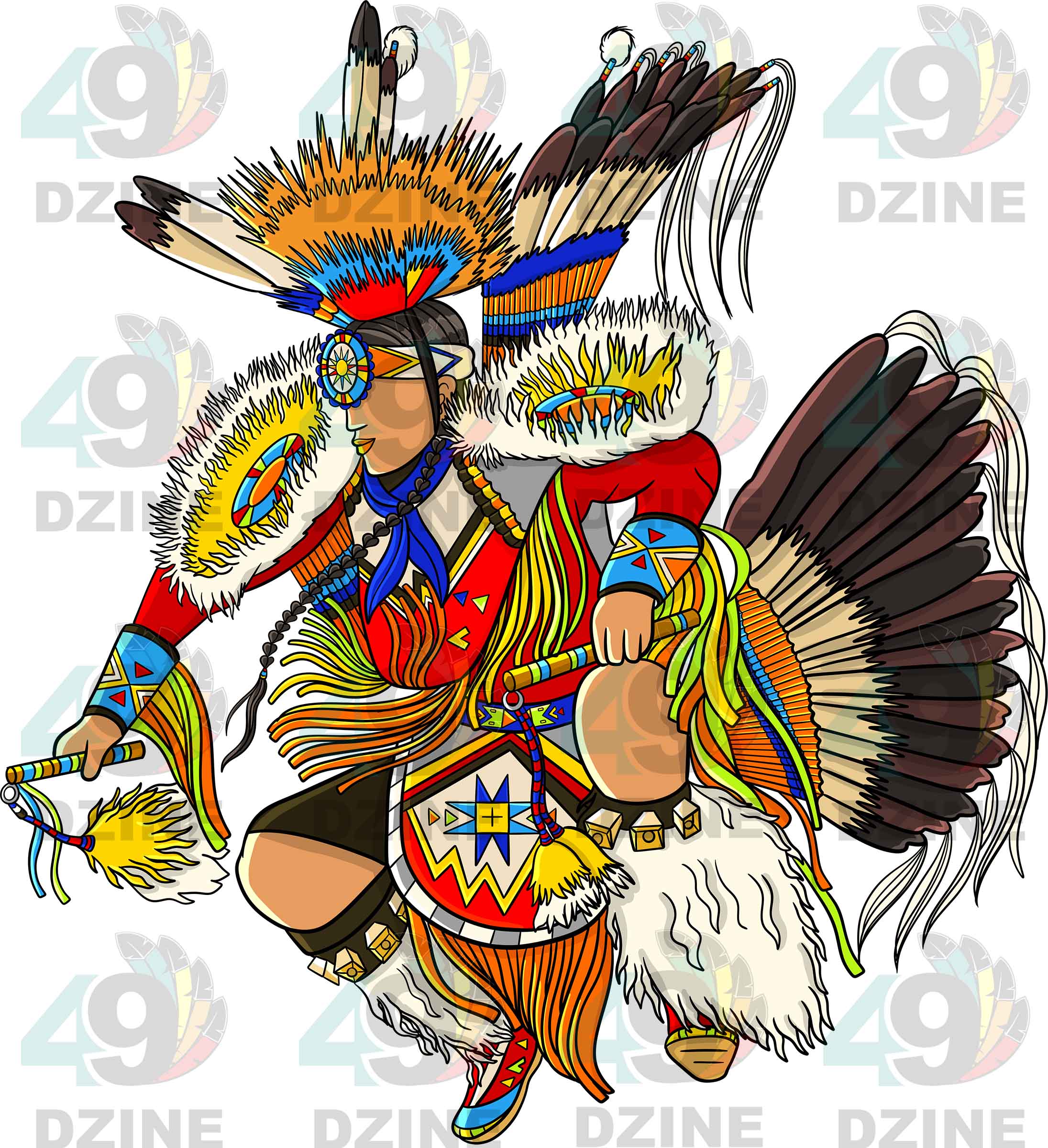 Fancy Dancer Men 3 Sticker