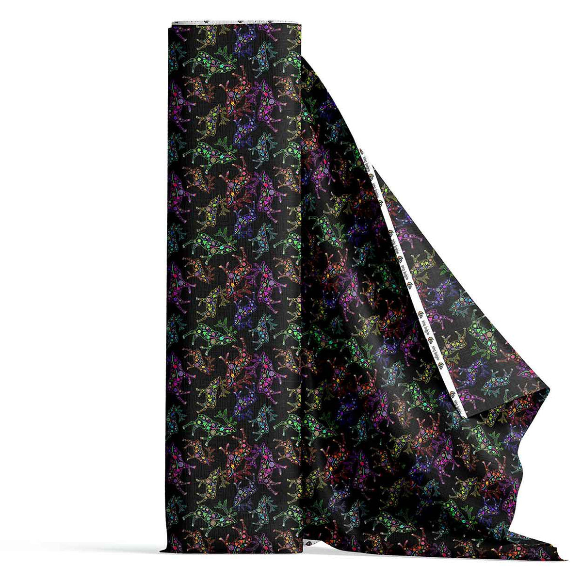 Neon Floral Elks Cotton Poplin