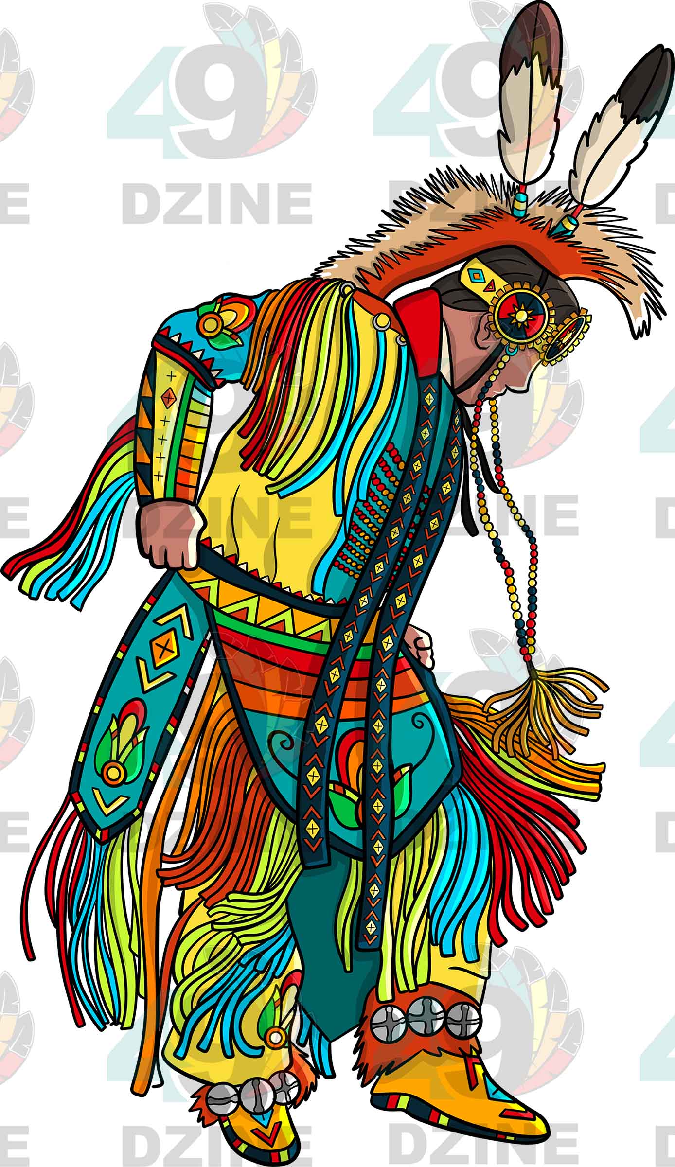 Grass Dancer Men 4 Sticker