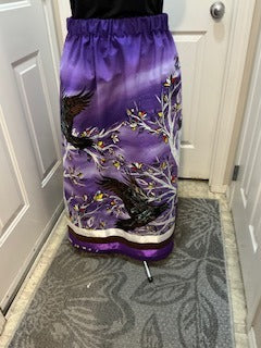 Liz Pelland Small Ravens Purple Ribbon Skirt