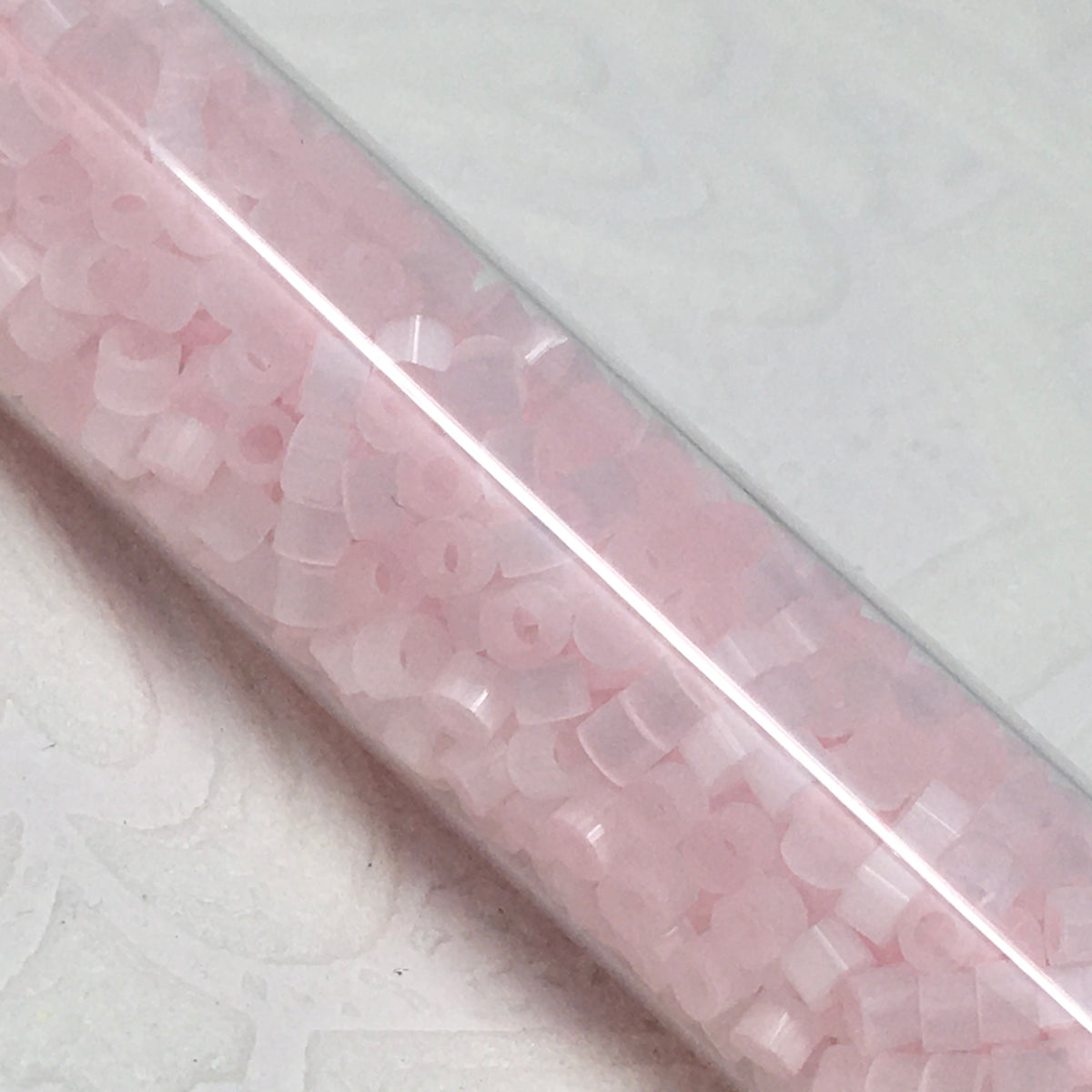 2.5mm Size 15/0 24g tube Cylindica Seed Beads Pale Pink