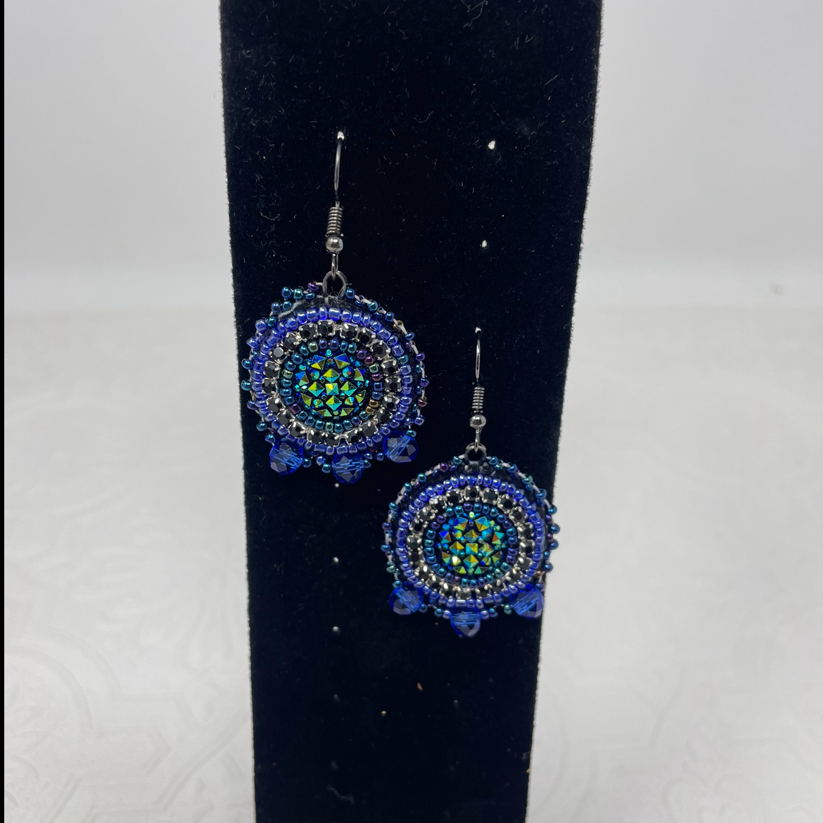 Asteria Brill Small Blue Beaded Earrings