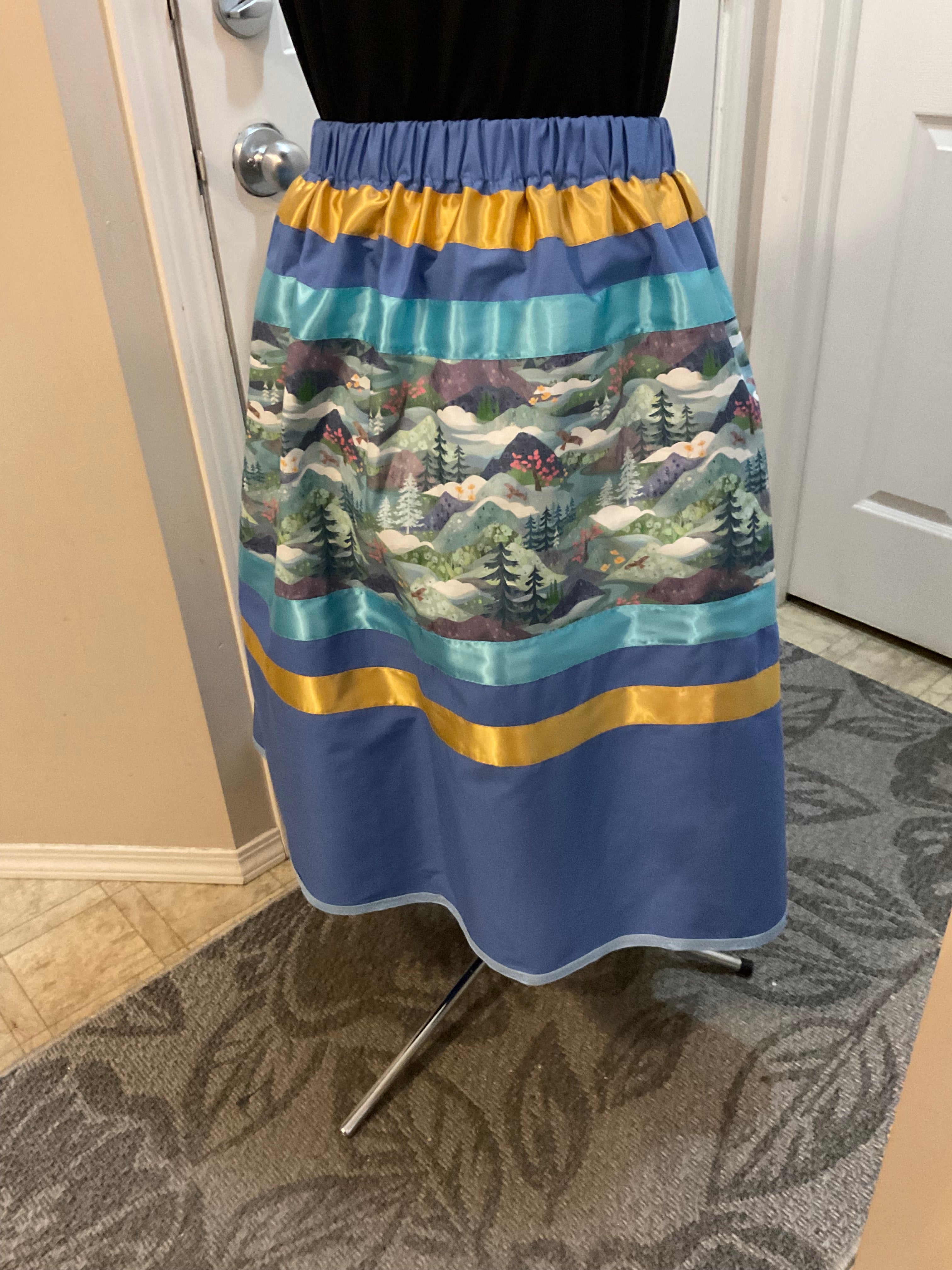 Liz Pelland Blue Bear Ribbon Skirt