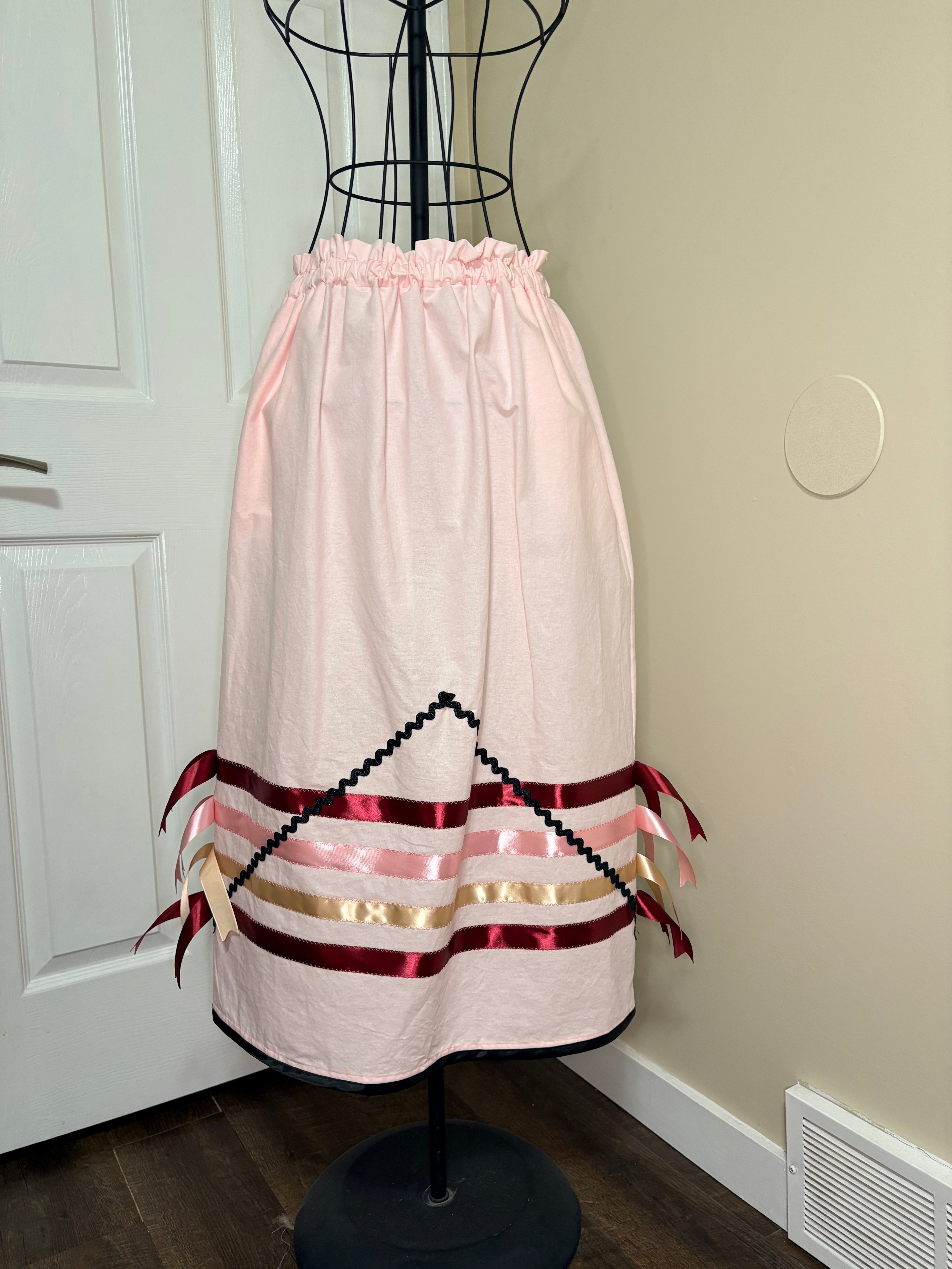 Lakota Artist Jackie Ribbon Skirt - Pink & Black