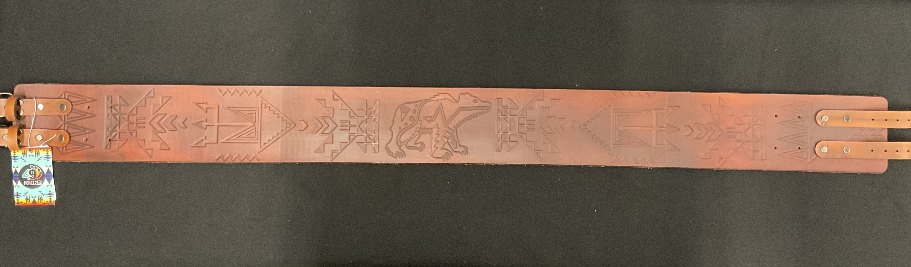 Handmade Buffalo Hide Powwow Belt