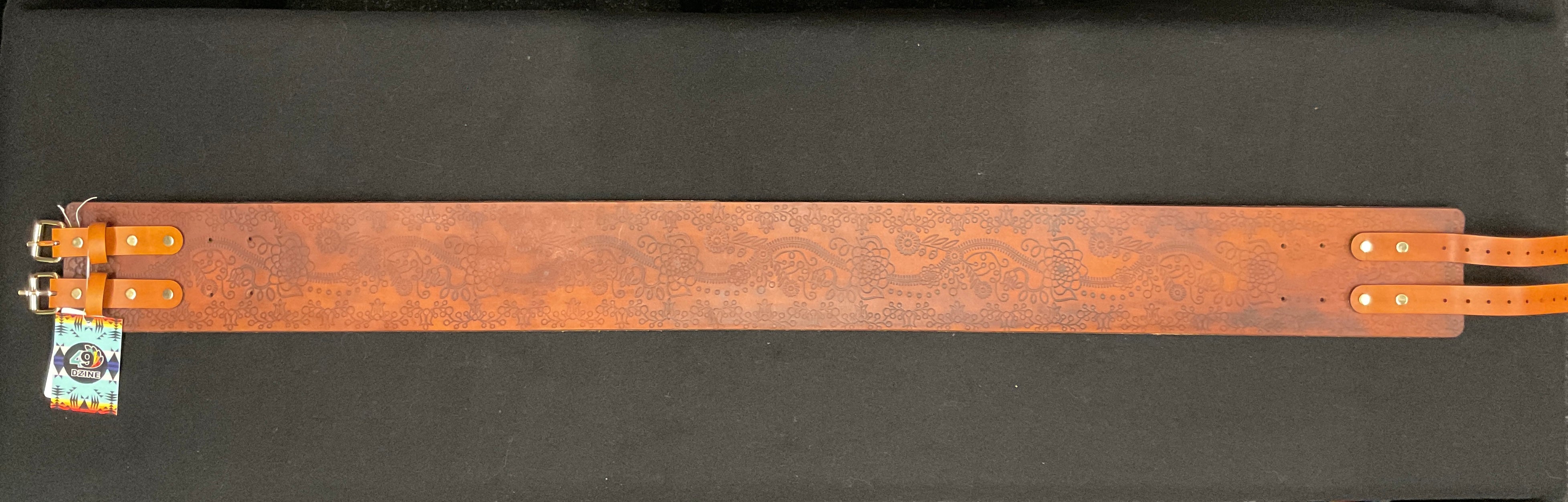 Handmade Buffalo Hide Powwow Belt