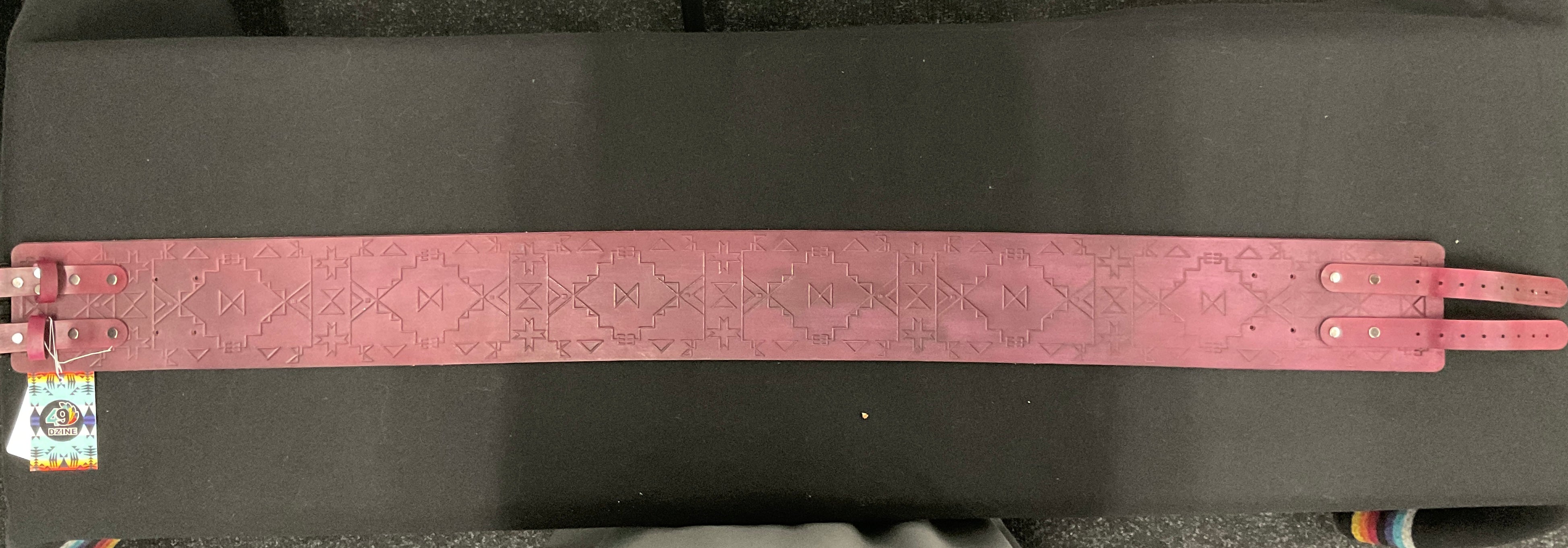 Handmade Buffalo Hide Powwow Belt