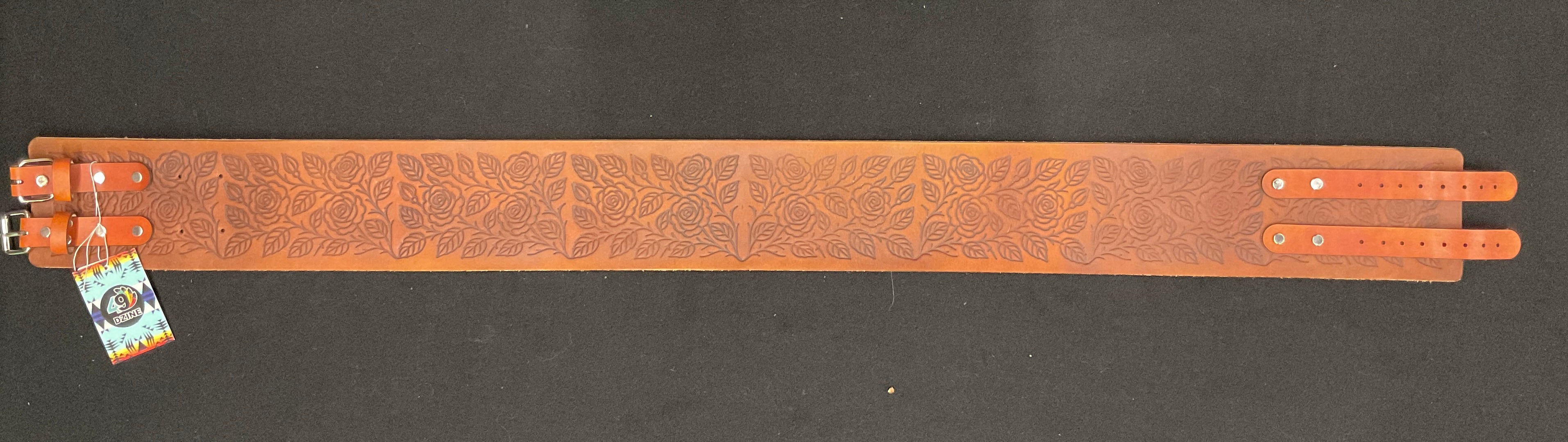 Handmade Buffalo Hide Powwow Belt