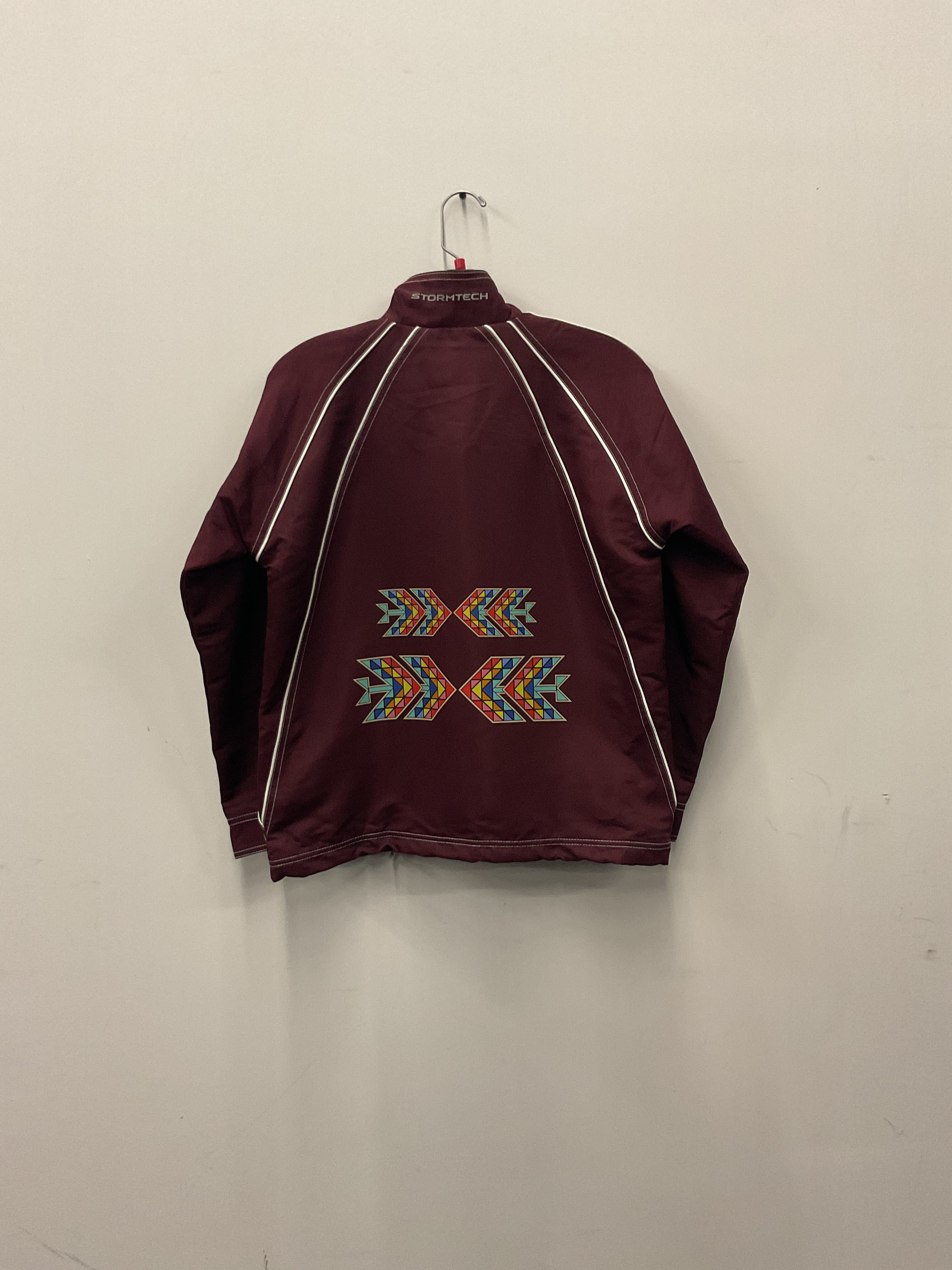 Handmade Burgundy Jacket with Transfer-Youth Large