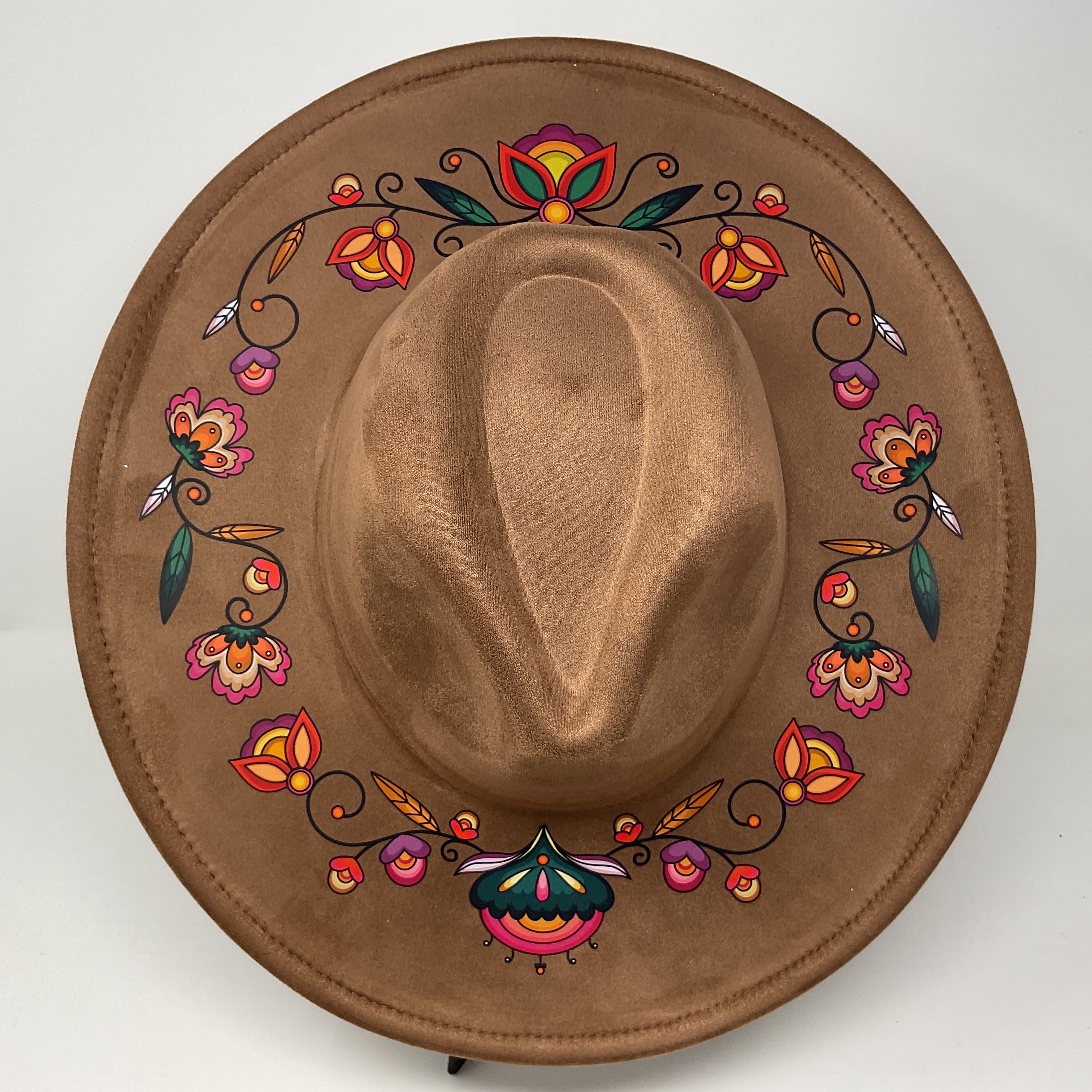 Maple Shine Ribbon Rose Fedora Hat