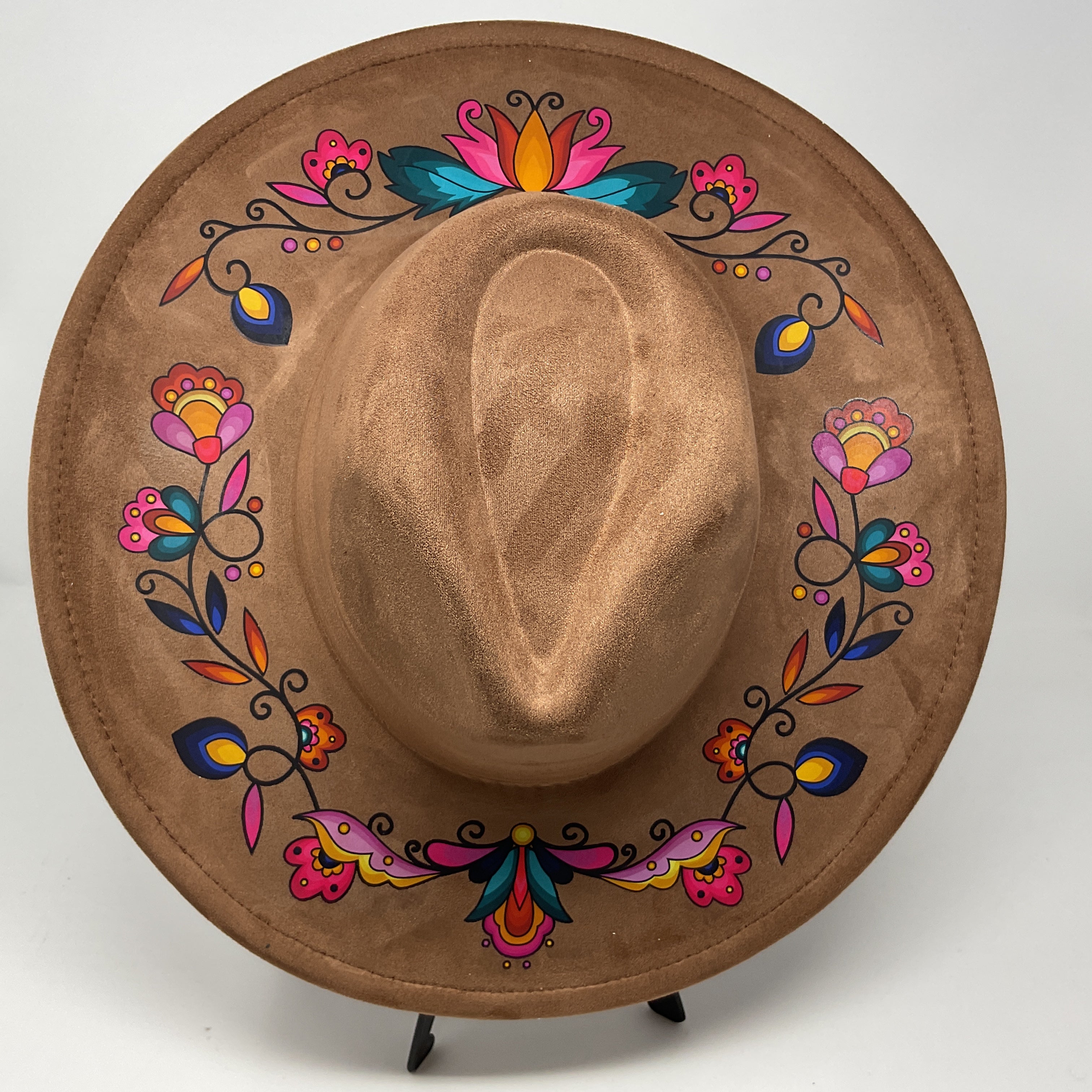 Copper Prairie Petals Fedora Hat