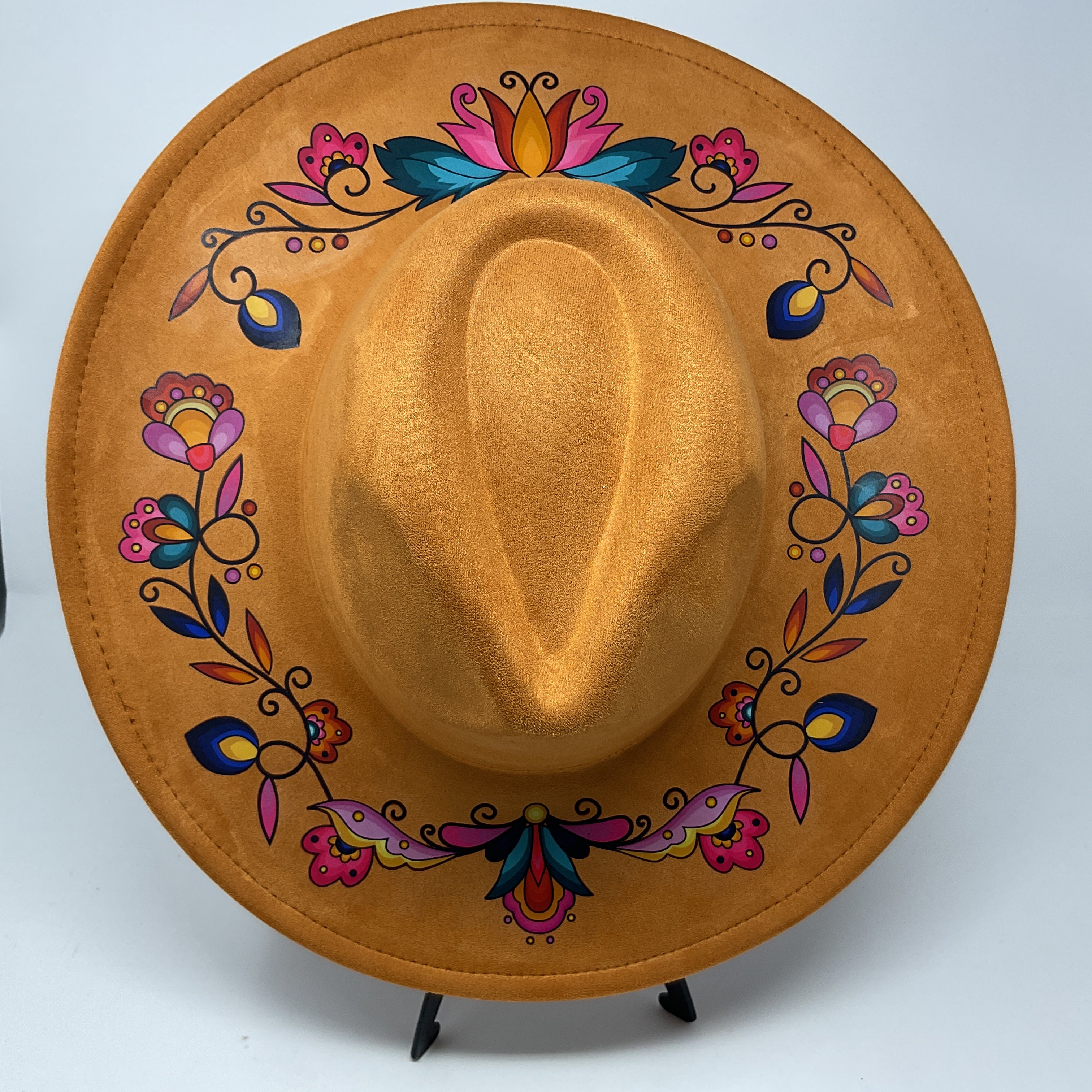 Copper Prairie Petals Fedora Hat