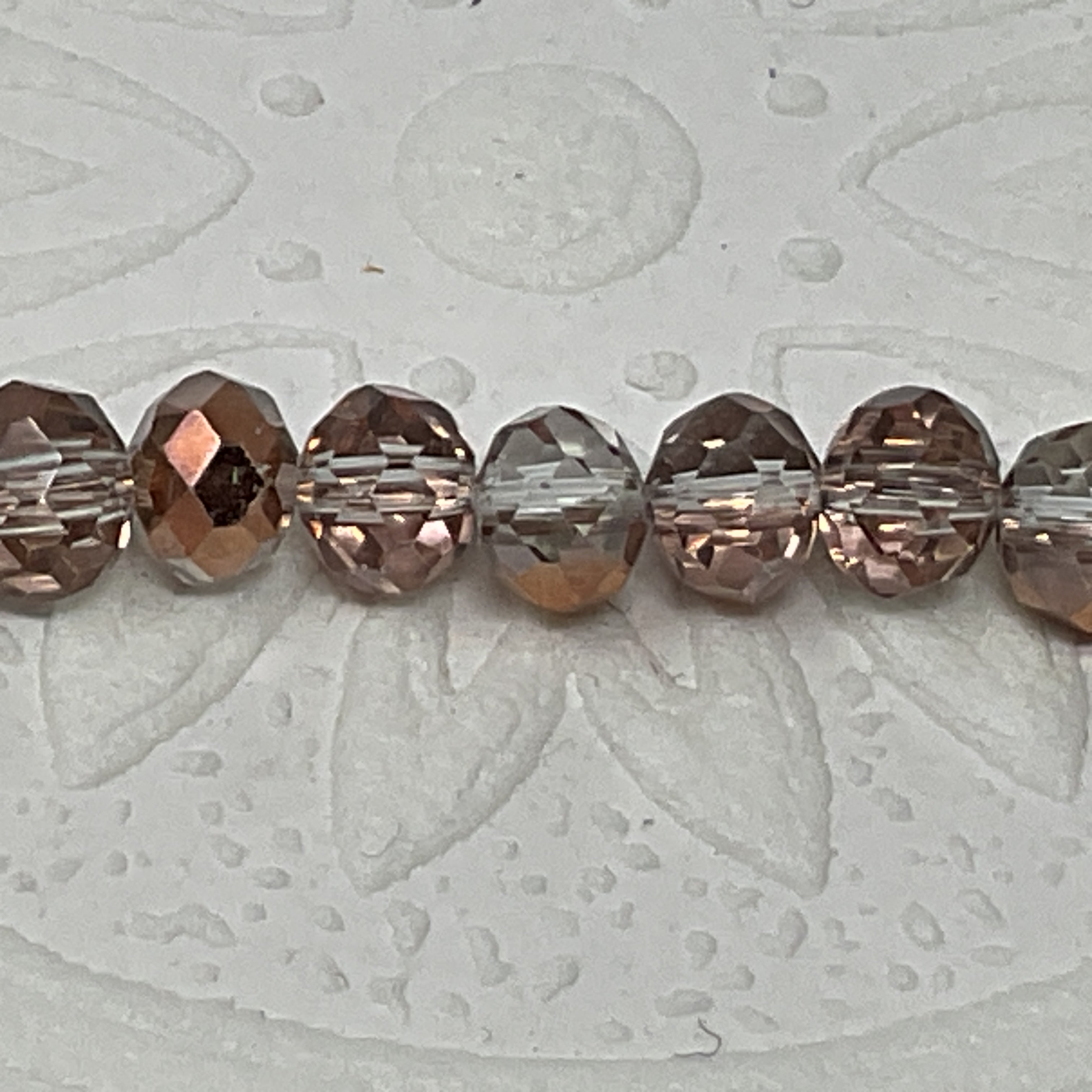 6mm Rondelle Glass Bead - Copper
