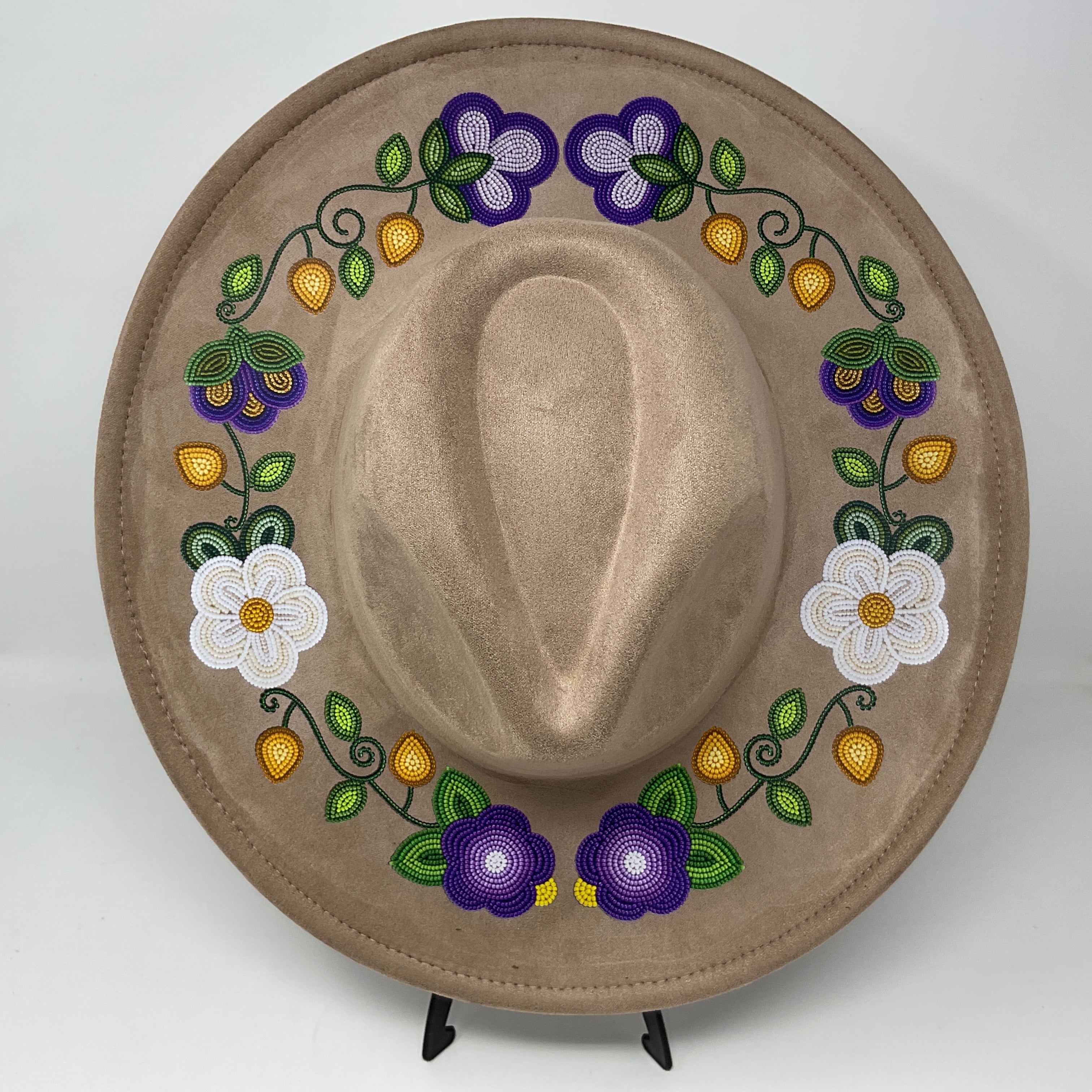Midnight Moss Bloom Fedora Hat