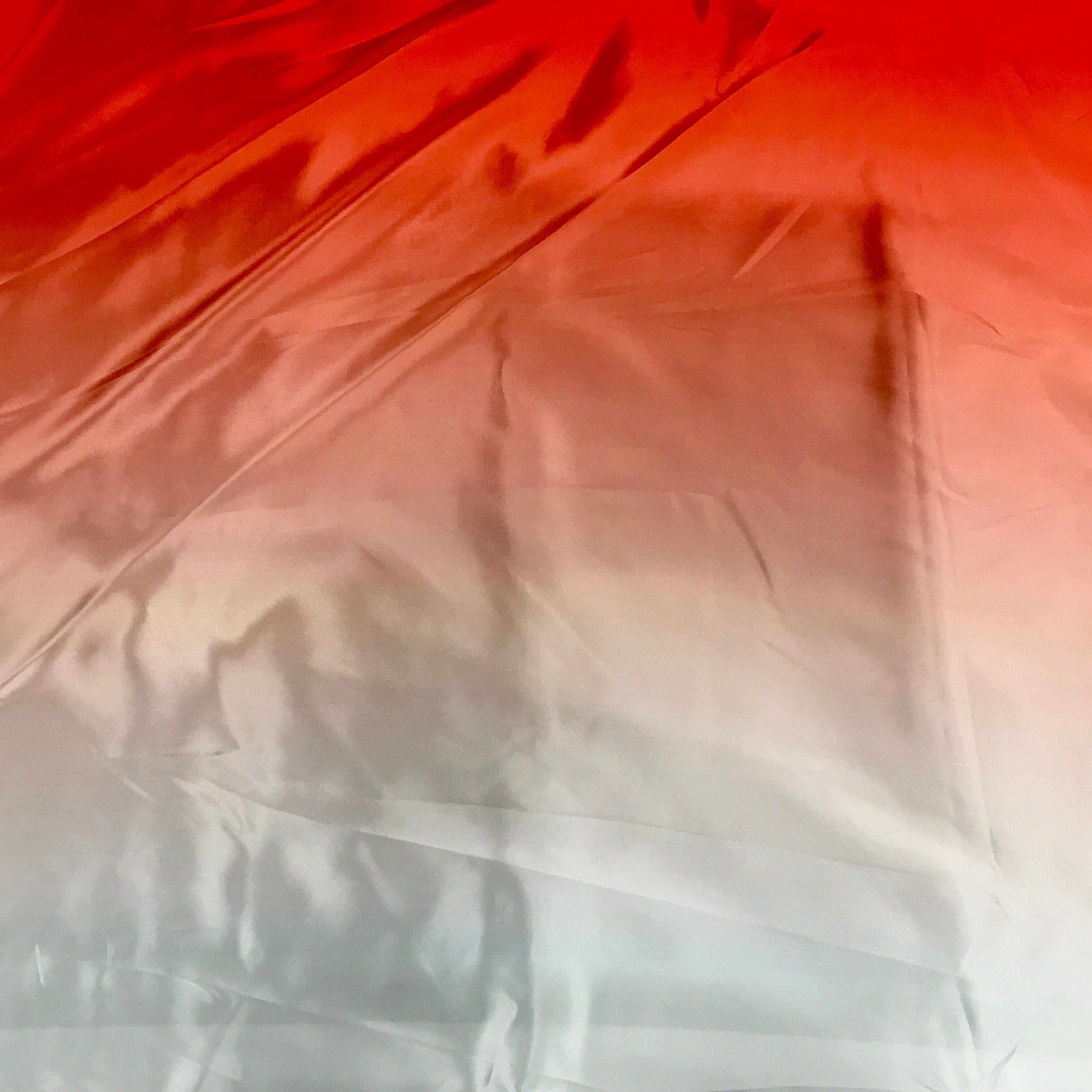 Red Gradient Satin Fabric