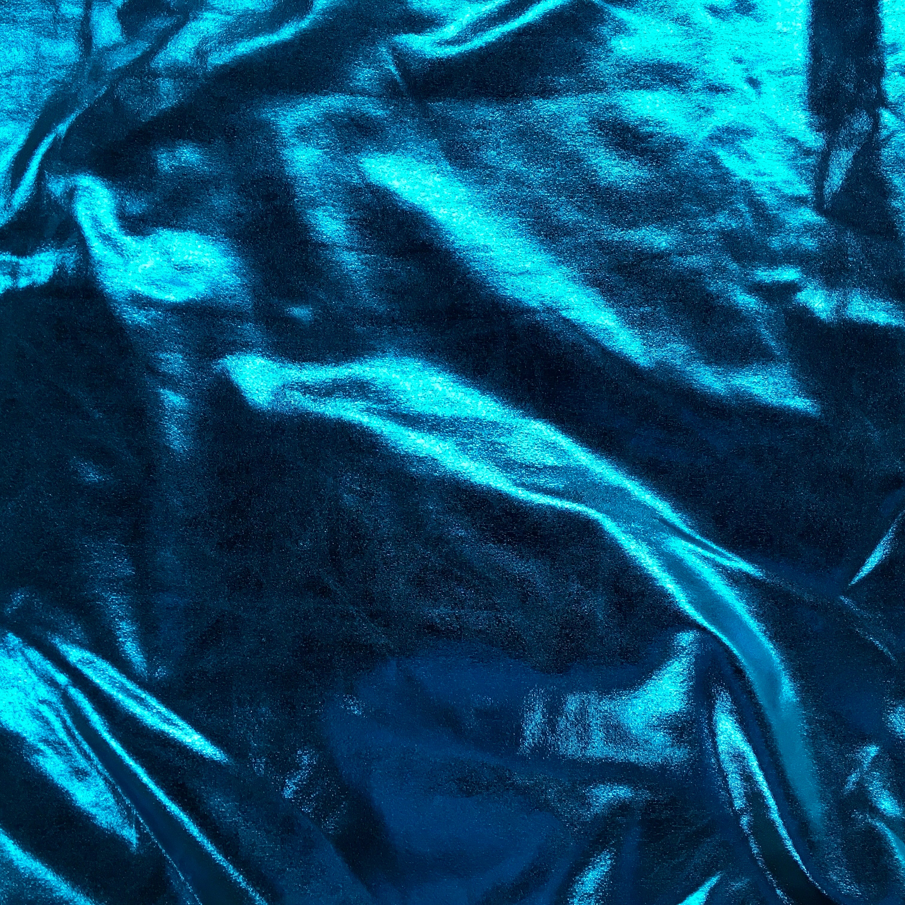 4-Way Stretch Metallic Blue Fabric