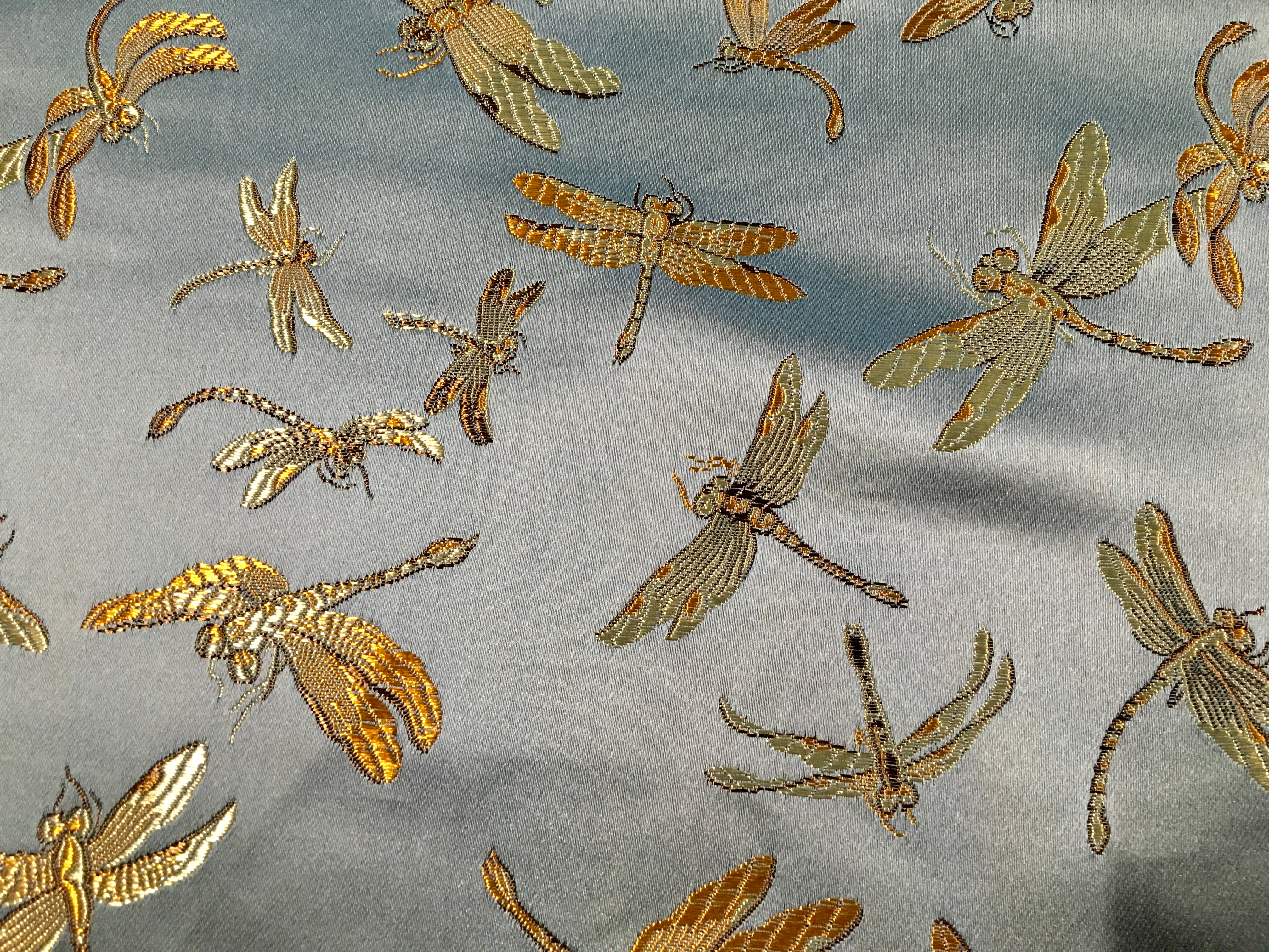 Dragonfly Warm Sea Jacquard Fabric