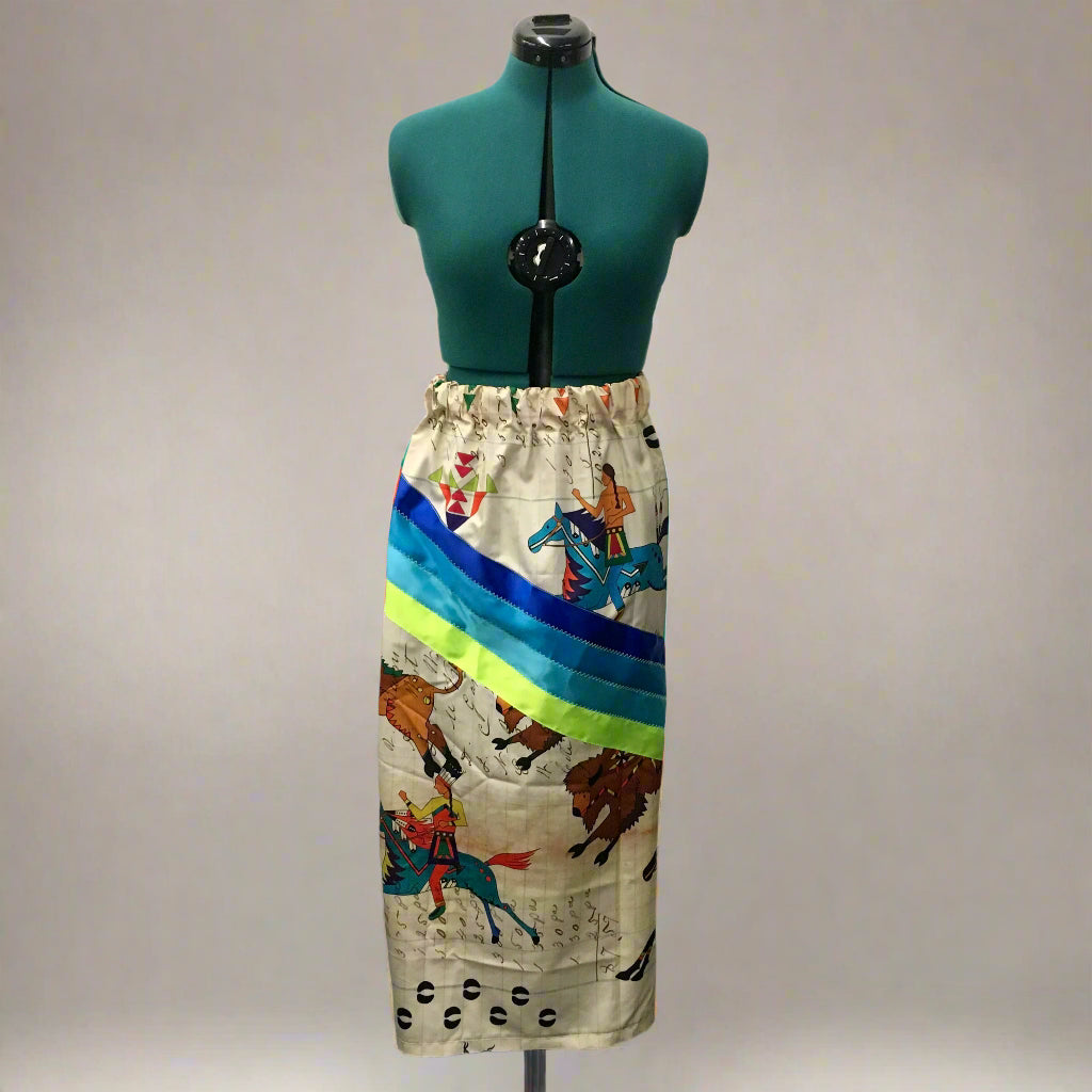 Ledger Riders Ribbon Skirt w/ Diagonal Ribbons