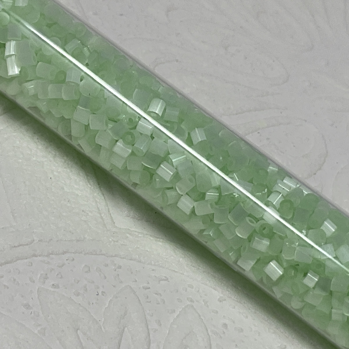 2mm Size 11/0 24g tube Cylindica Seed Beads Mint