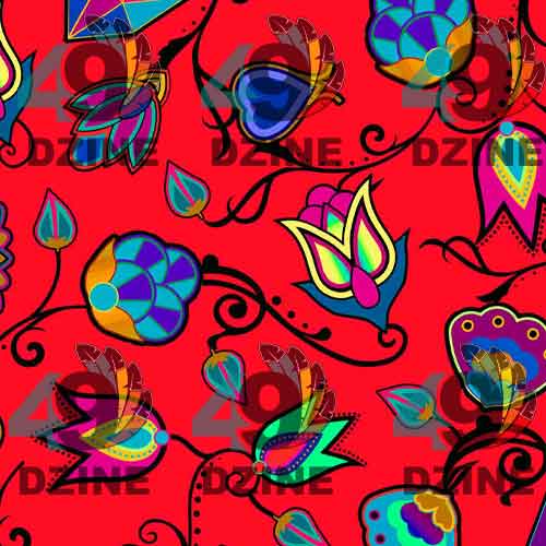 Indigenous Paisley Dahlia Cotton Poplin