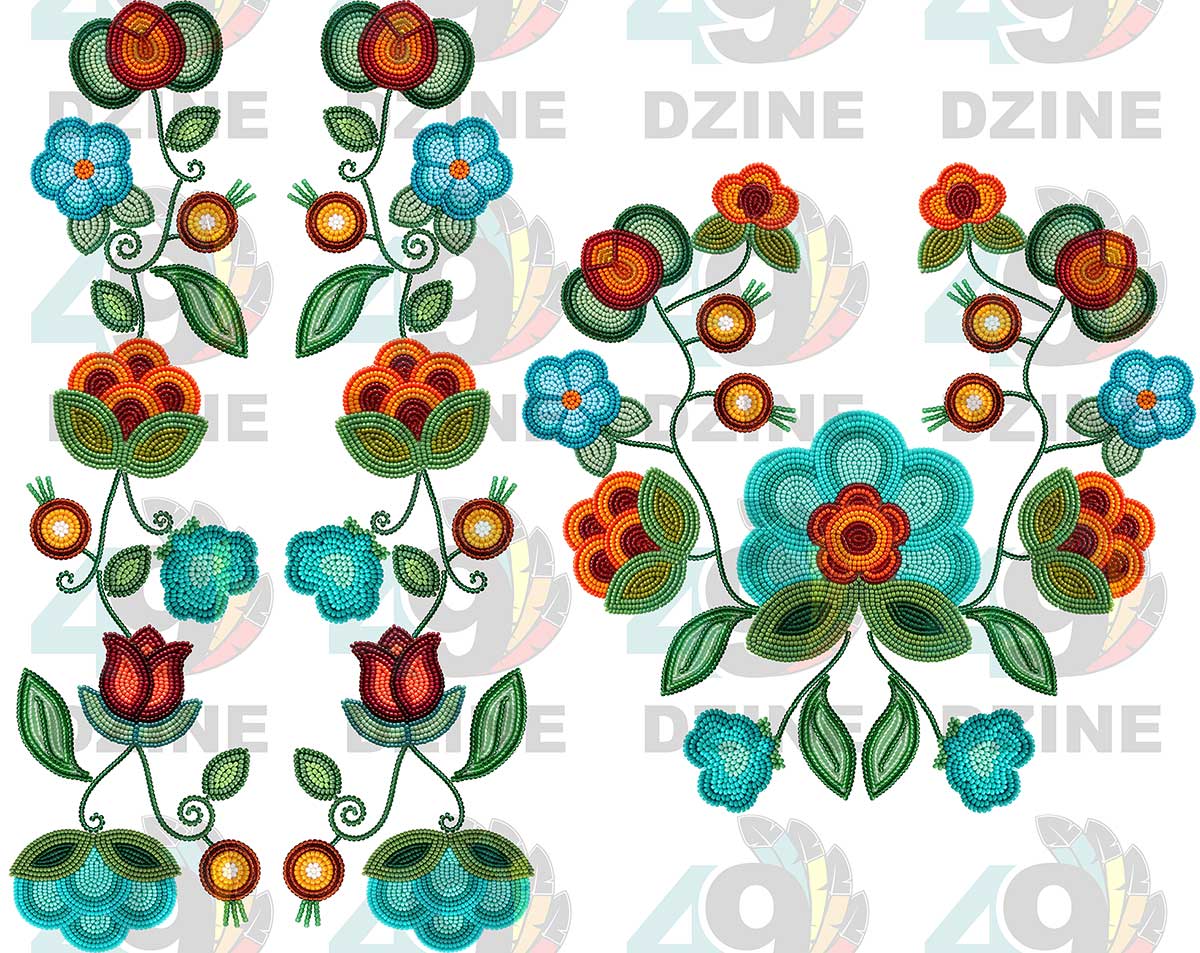 Prairie Fire Petals Set Transfer (Various Sizes)