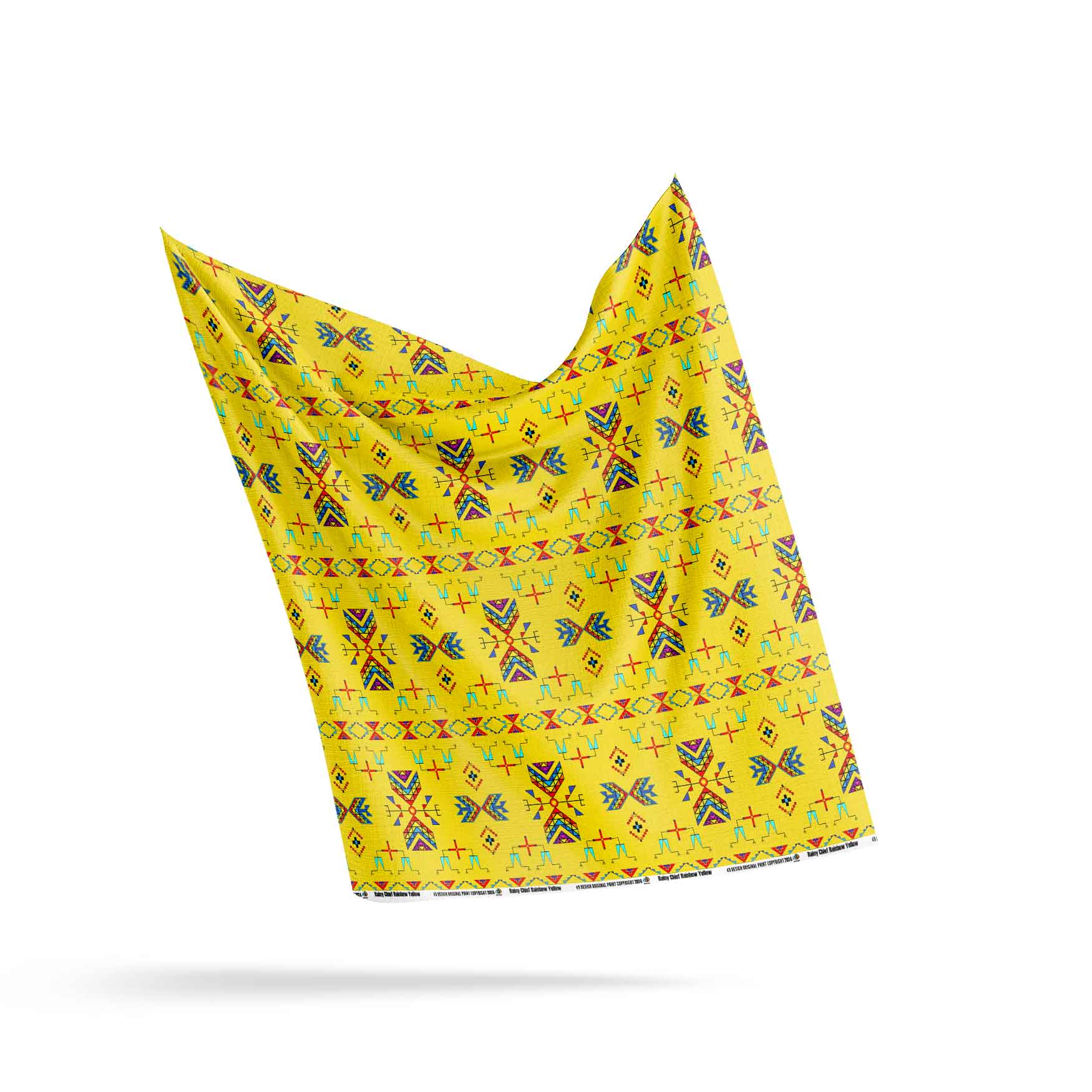 Rainy Chief Rainbow Yellow Cotton Fabric