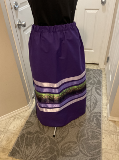 Liz Pelland Purple Bear and Sister Ribbon Skirt