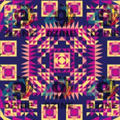 Kaleidoscope Bleu Cotton Poplin