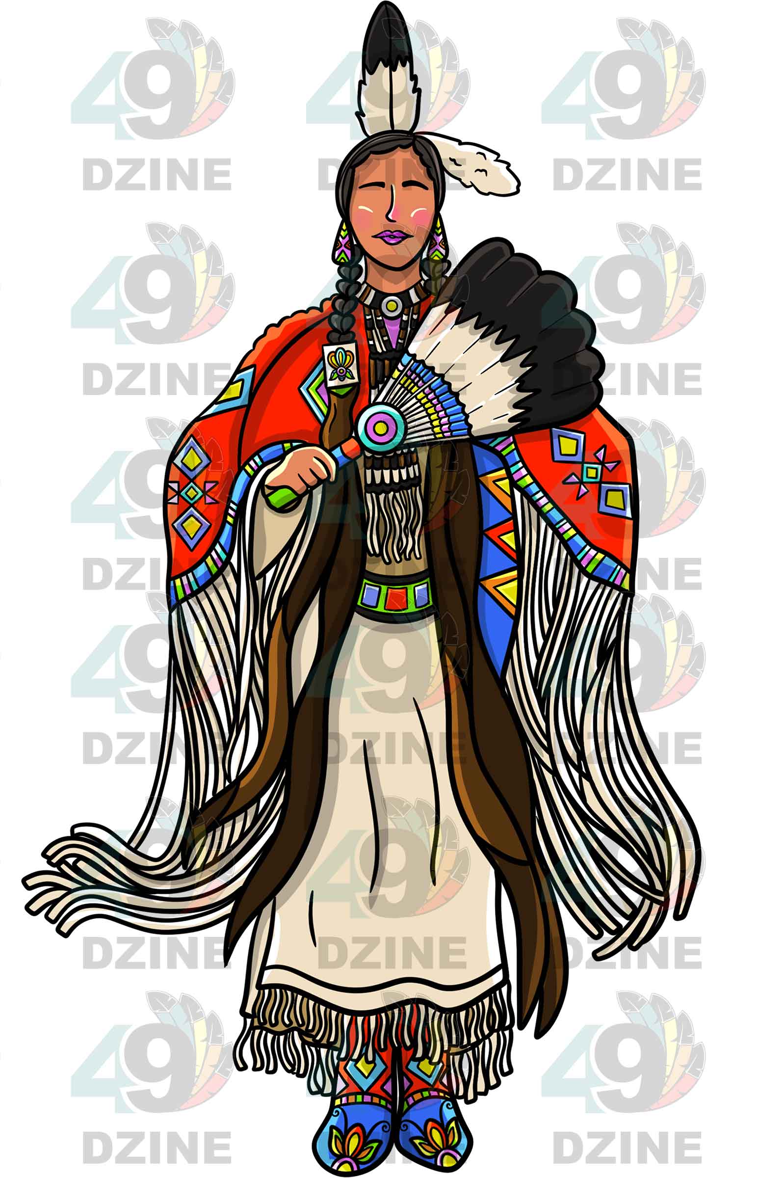 Traditional Buckskin Dancer 3 Sticker