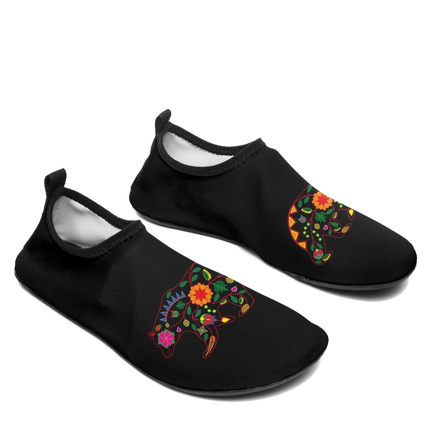 Floral Bear Sockamoccs Sockamoccs Kid's Slip On Shoes 49 Dzine