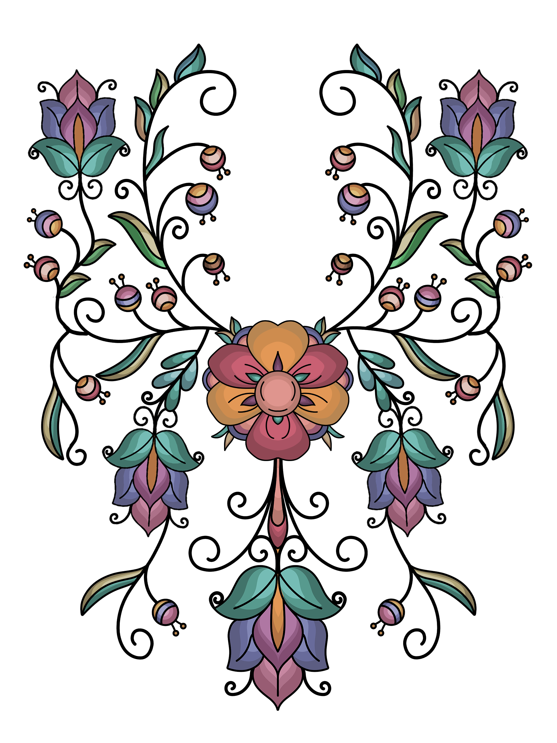 Geometric & Floral UV Sticker