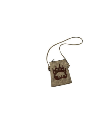 Bear Claw Embossed Leather Bag