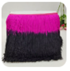 Neon Purple Black Fringe