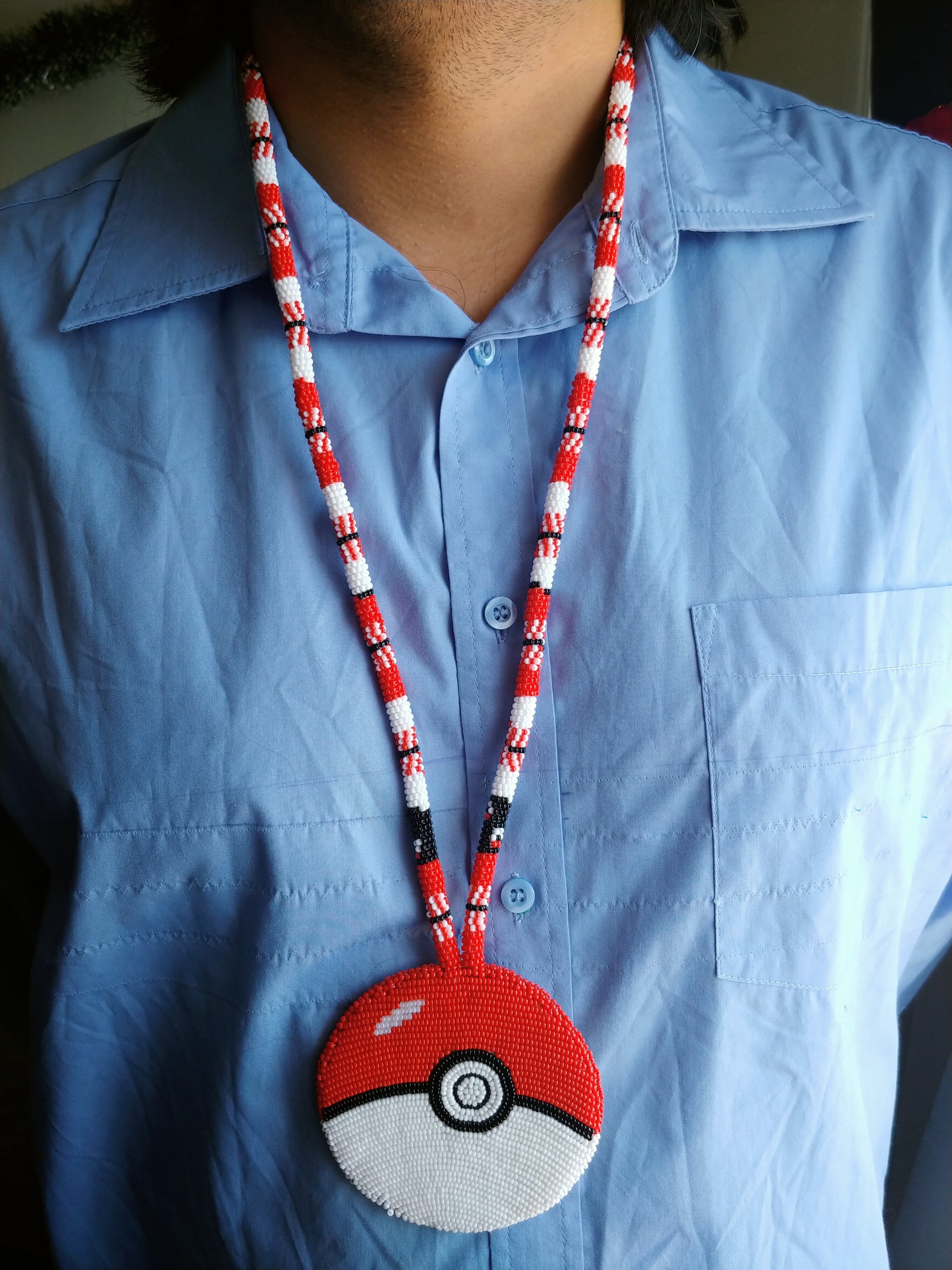 Sharon Walker Pop Culture Medallion w/ Beaded Lanyard